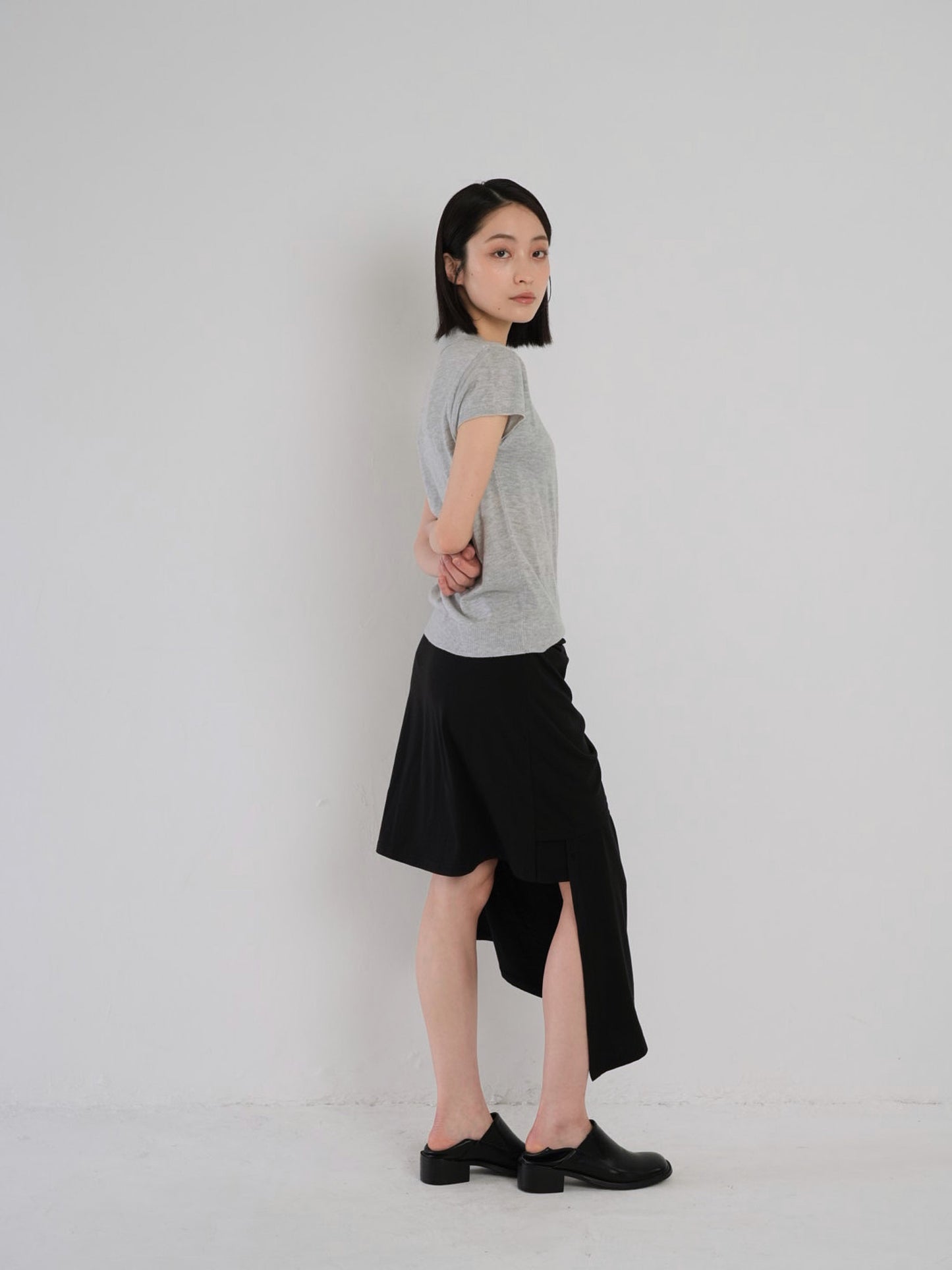 multi draping wrap skirt