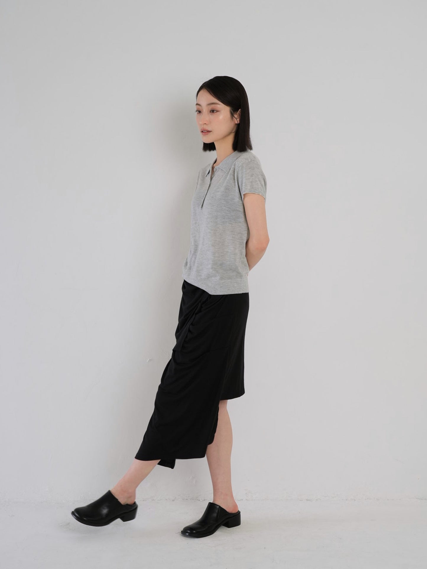 multi draping wrap skirt