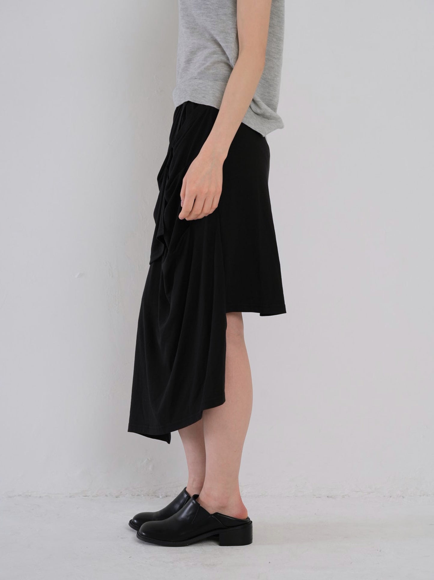 multi draping wrap skirt