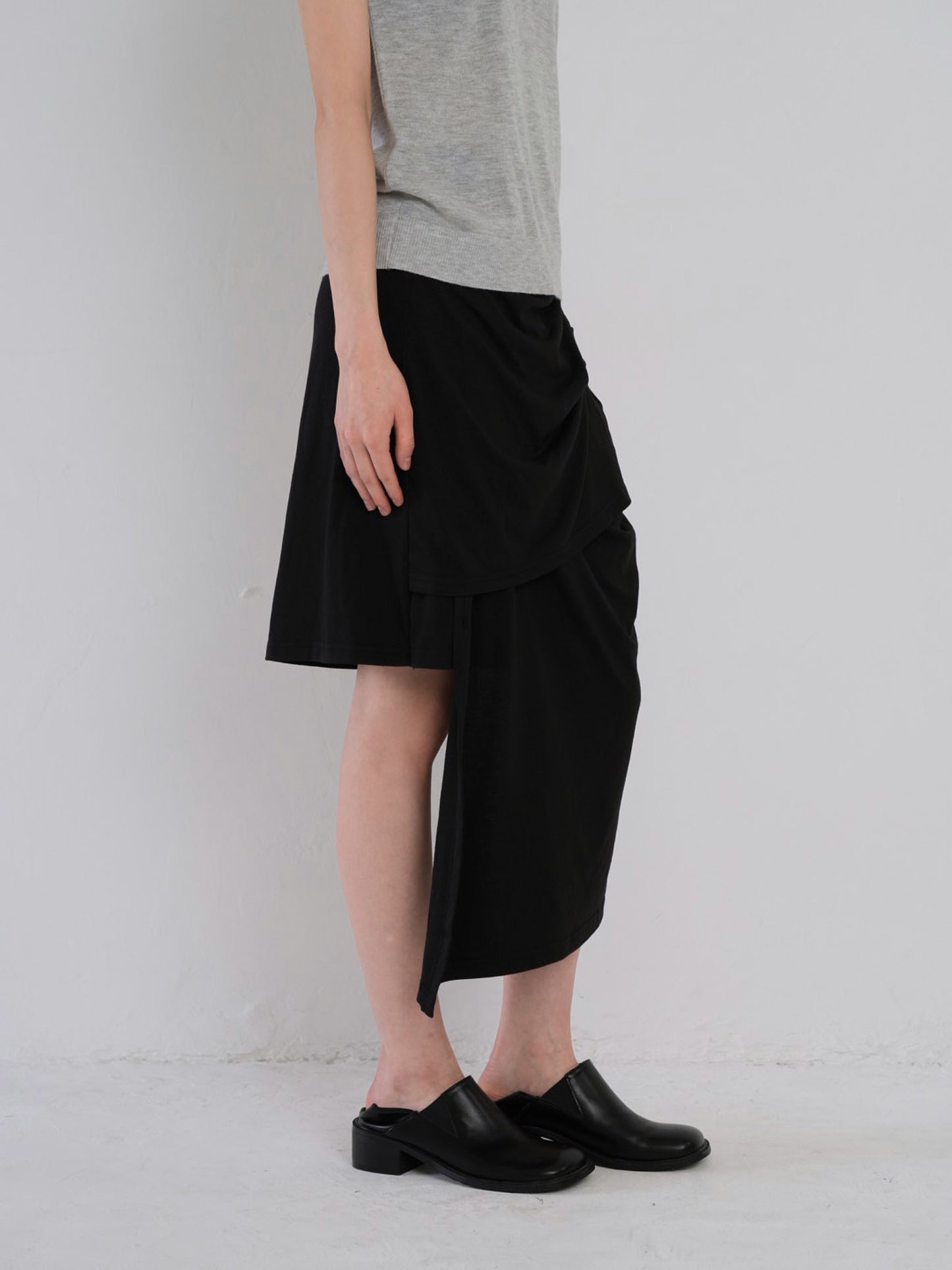 multi draping wrap skirt