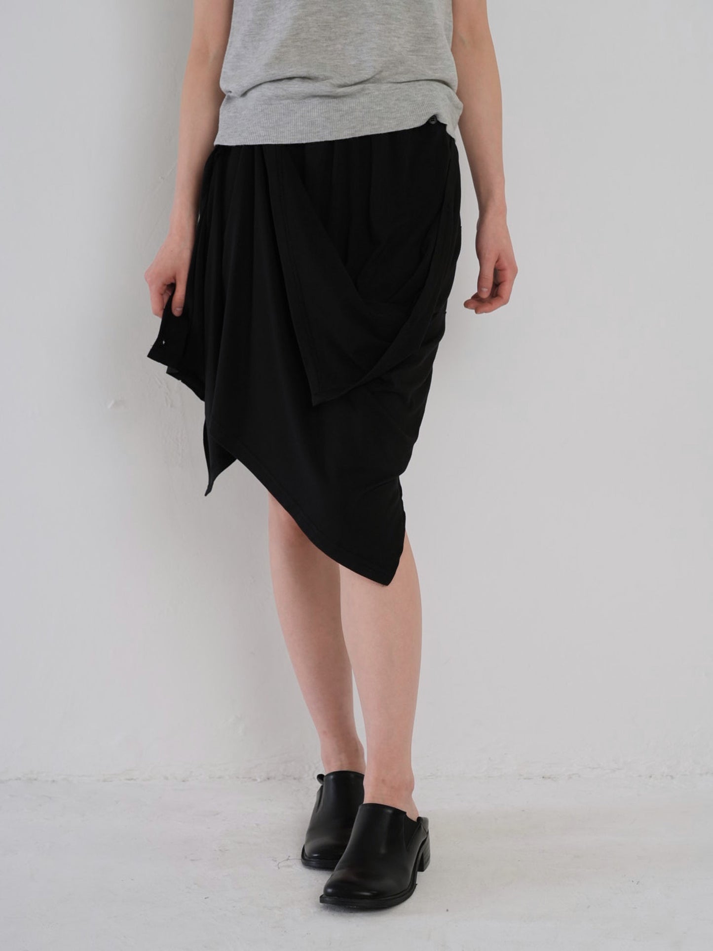 multi draping wrap skirt