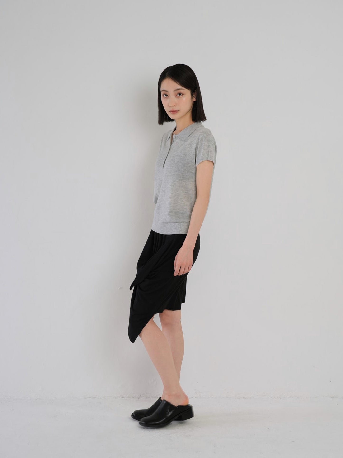 multi draping wrap skirt