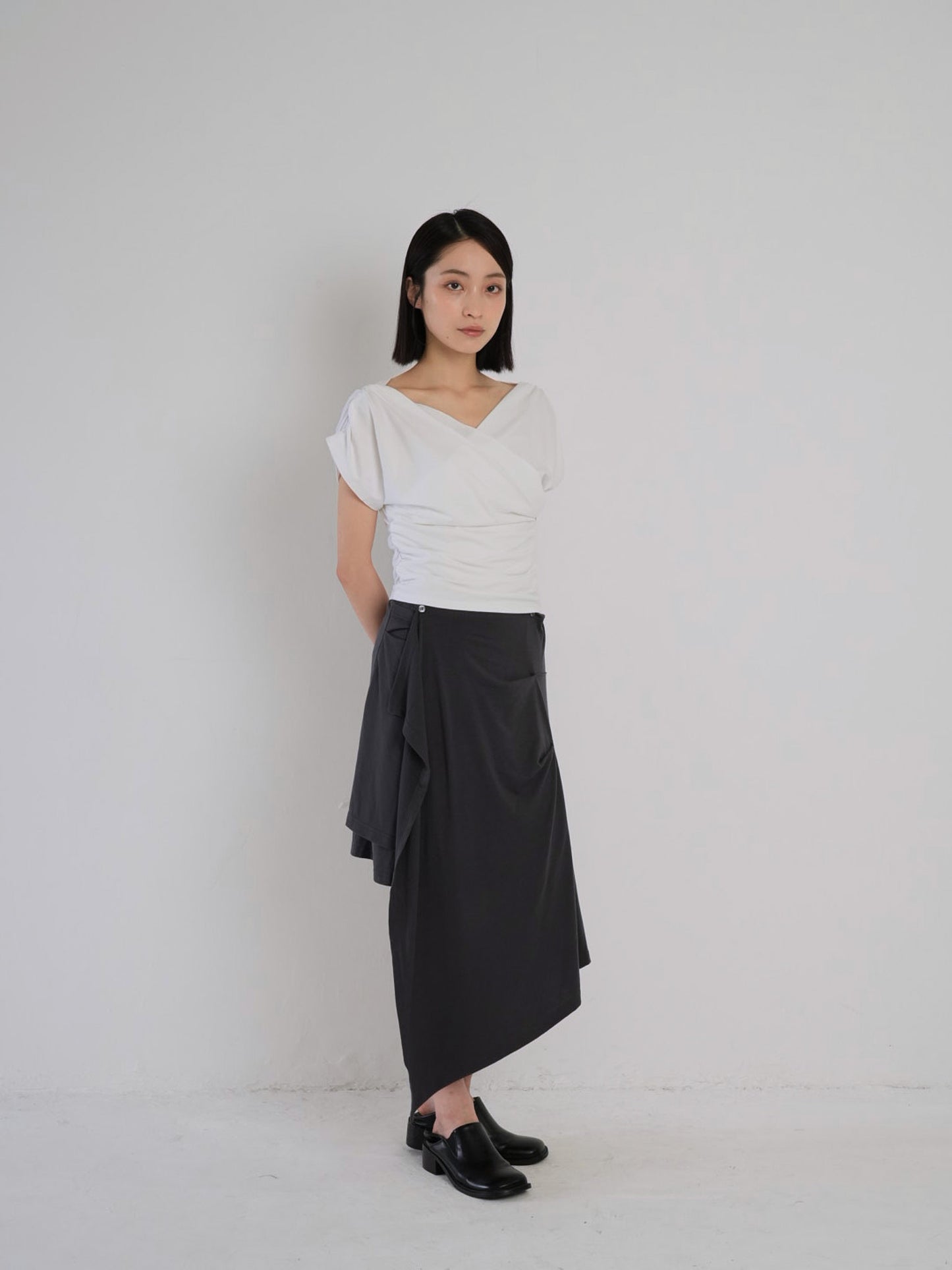 multi draping wrap skirt