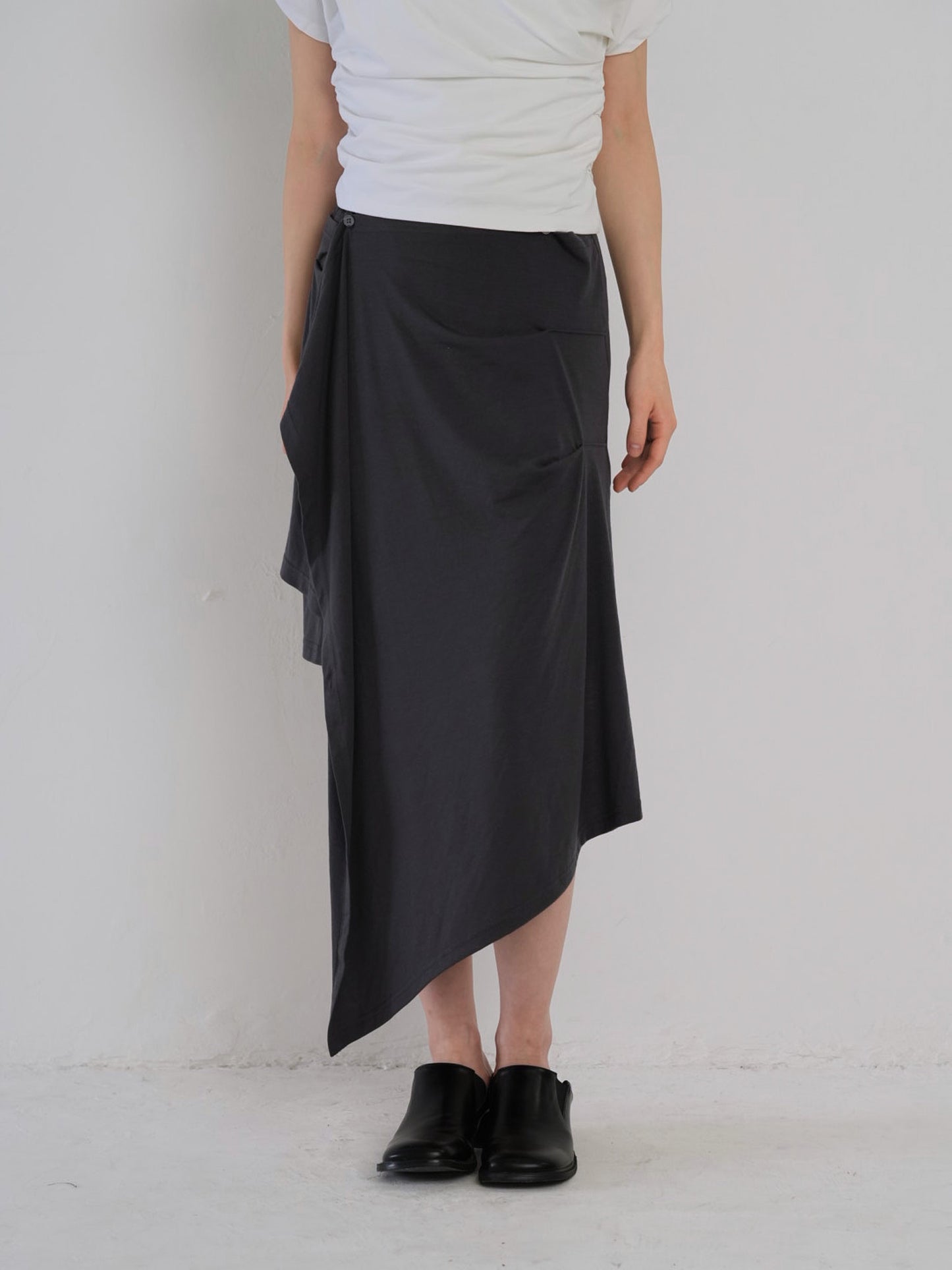 multi draping wrap skirt