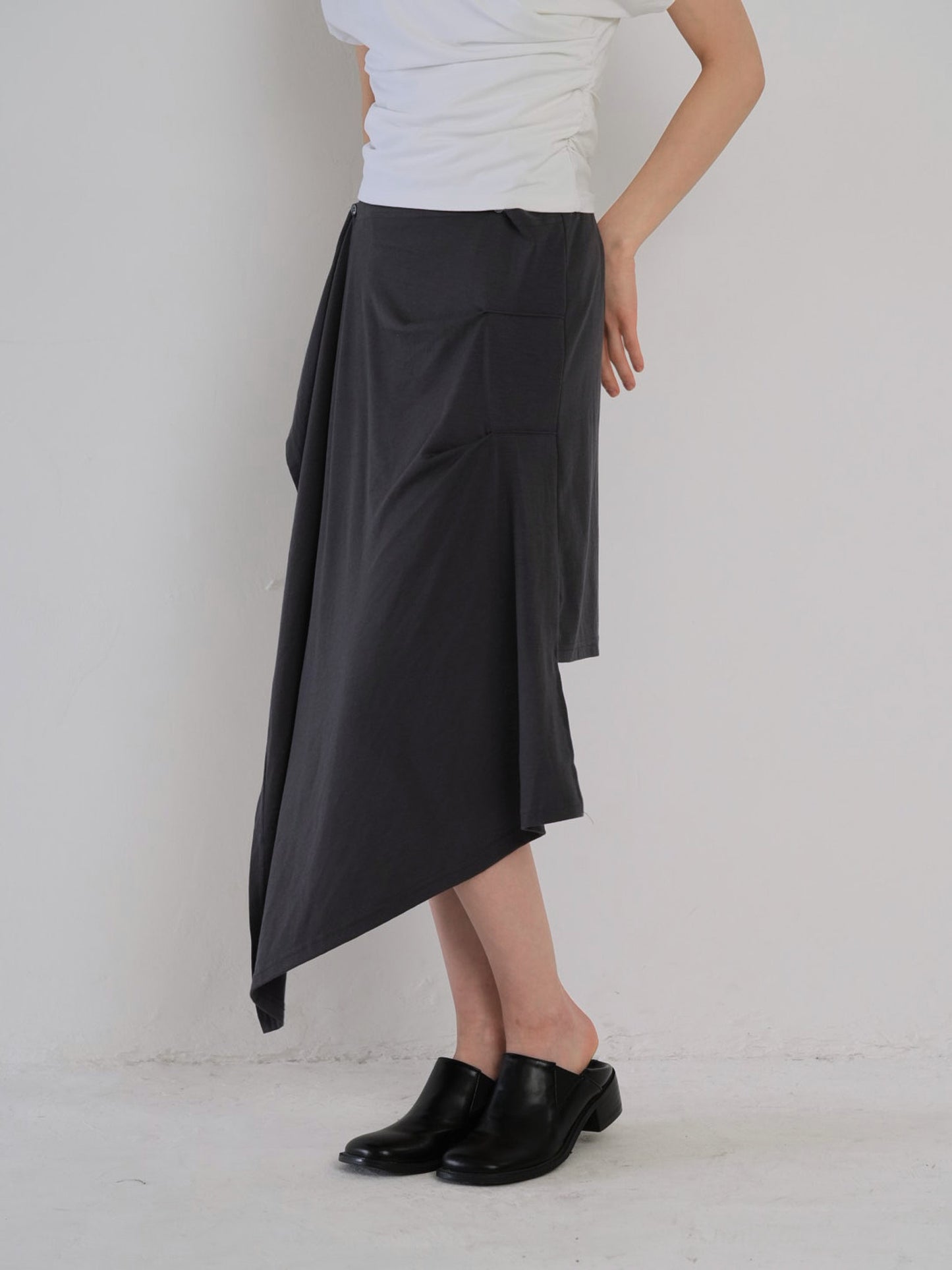 multi draping wrap skirt