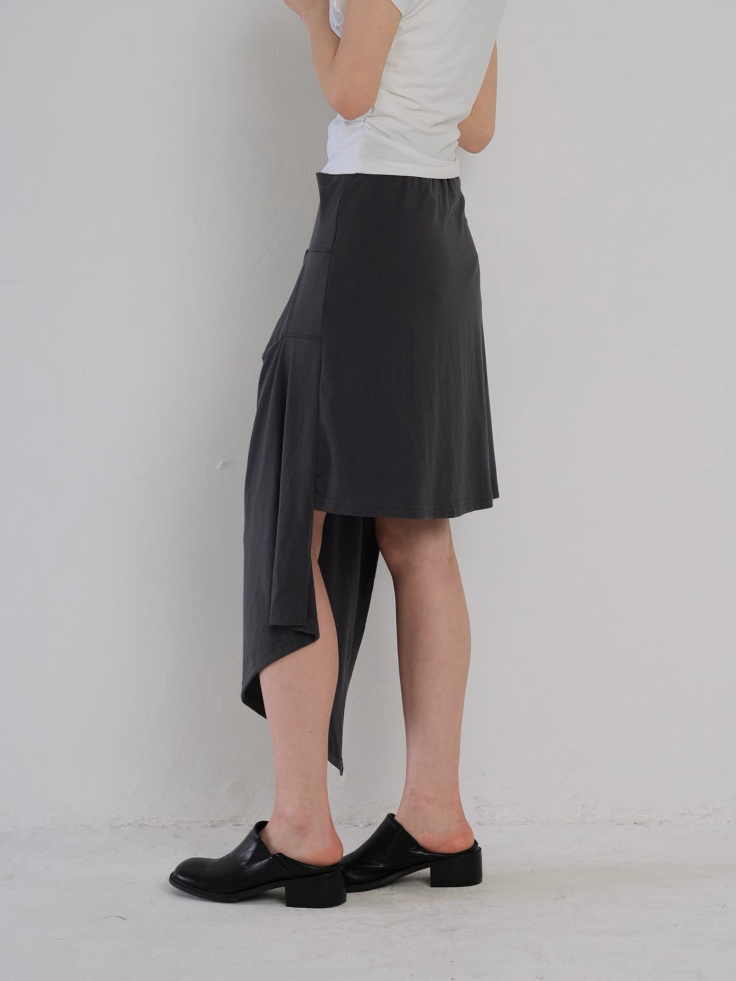 multi draping wrap skirt