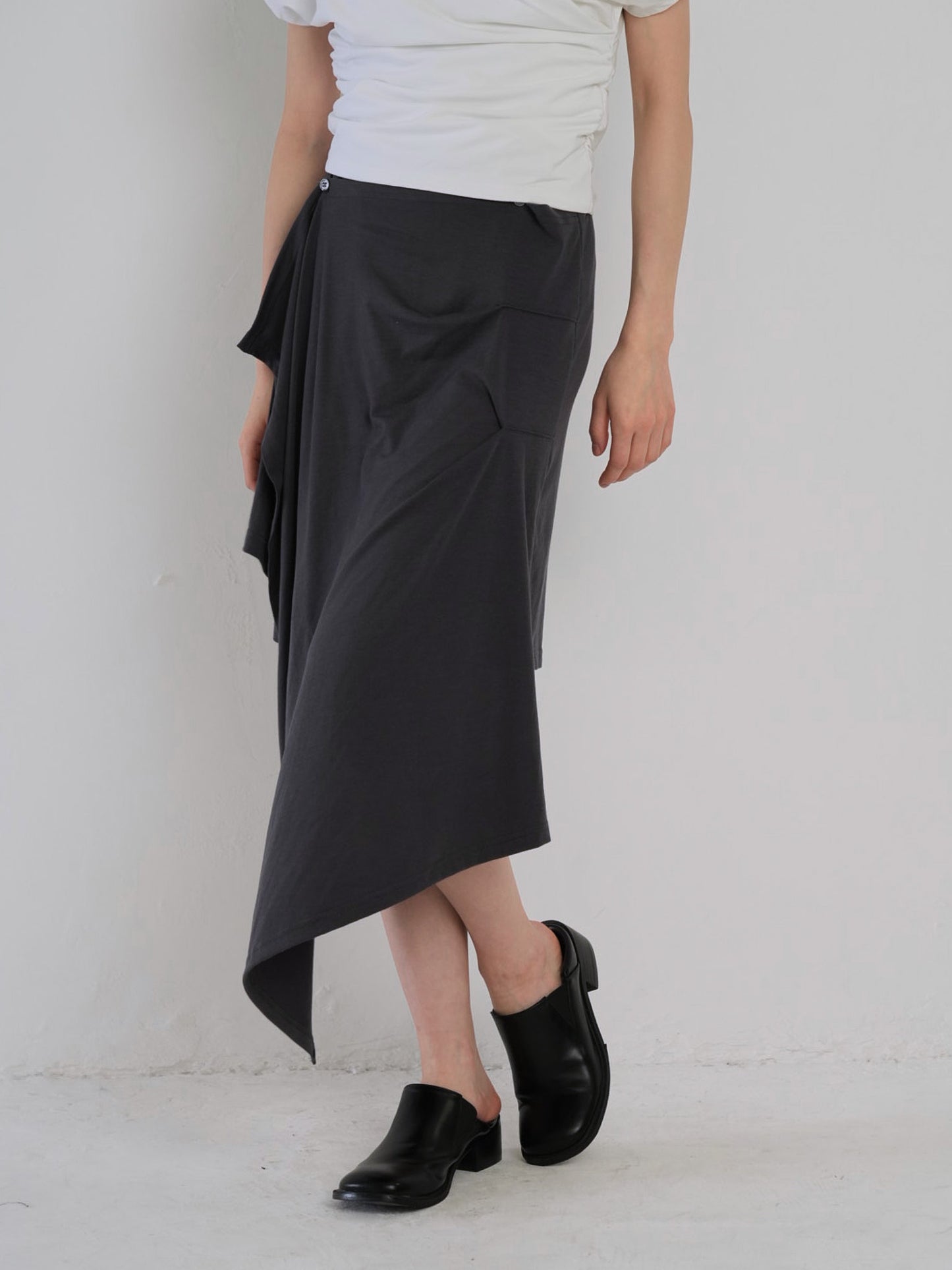 multi draping wrap skirt
