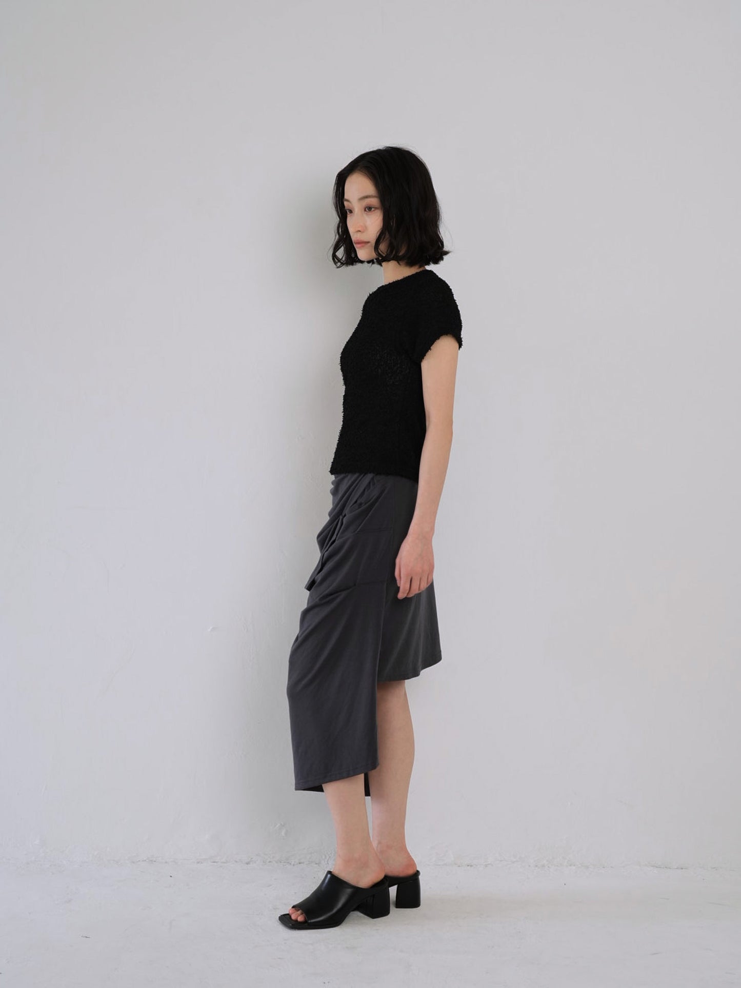 multi draping wrap skirt