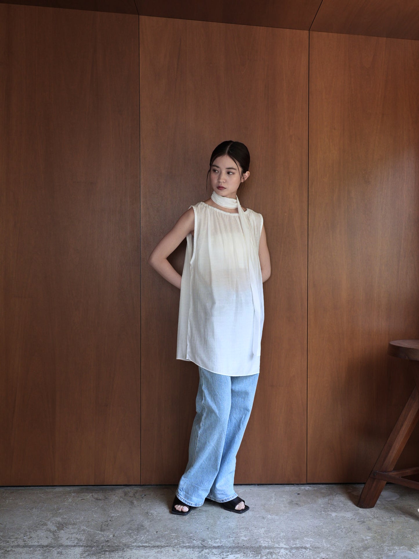scarf wrinkle one piece