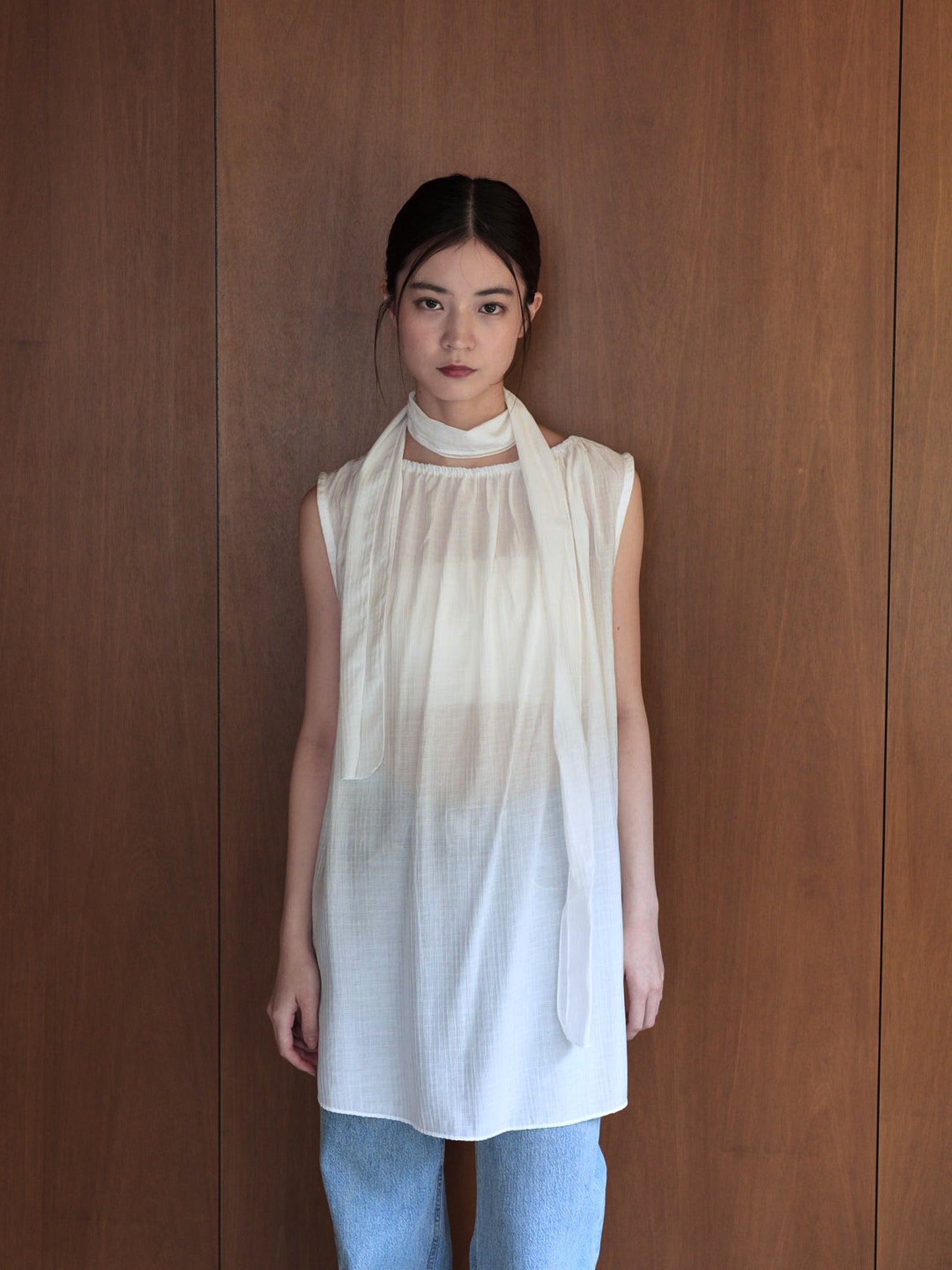 scarf wrinkle one piece