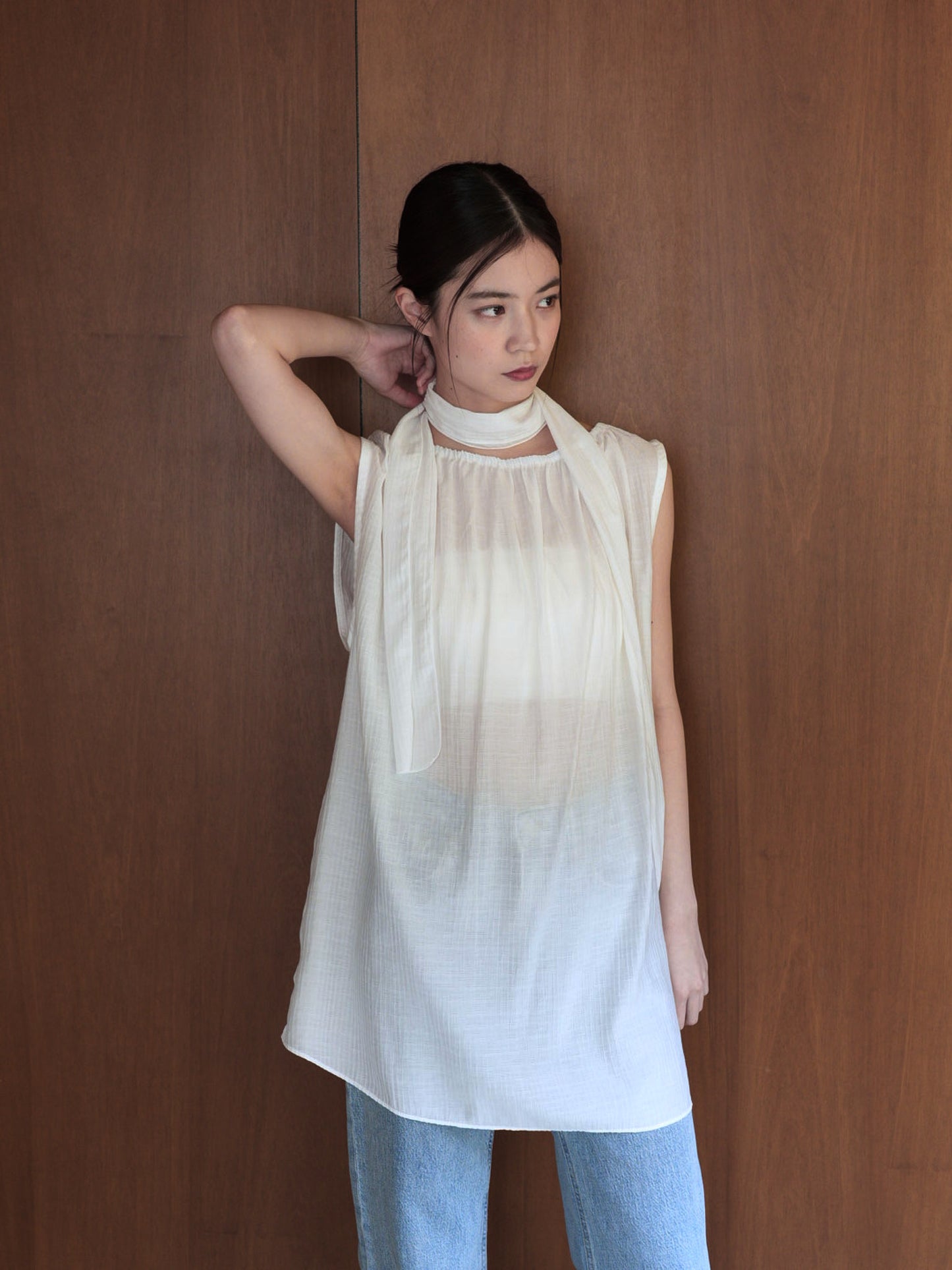 scarf wrinkle one piece