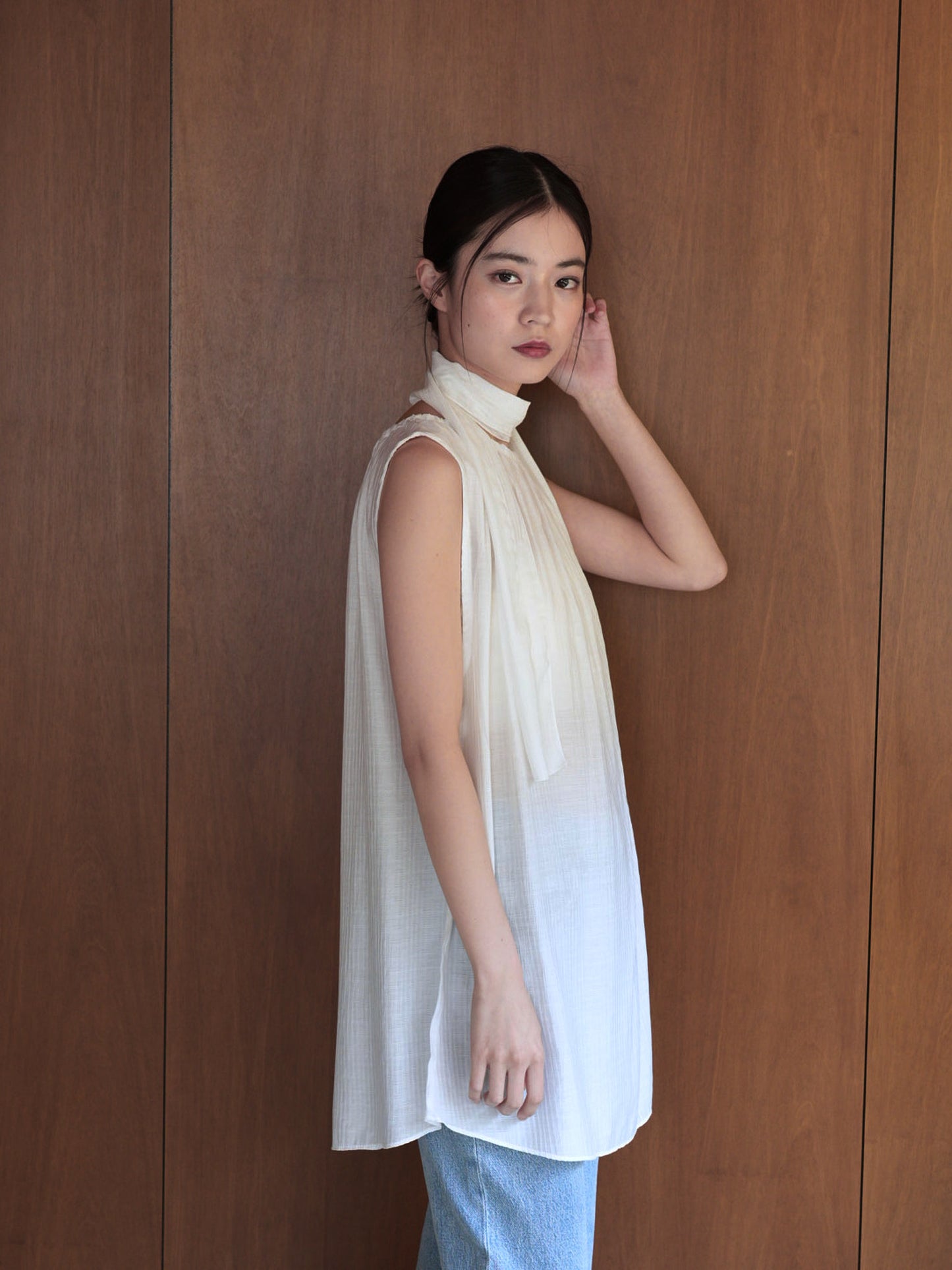 scarf wrinkle one piece
