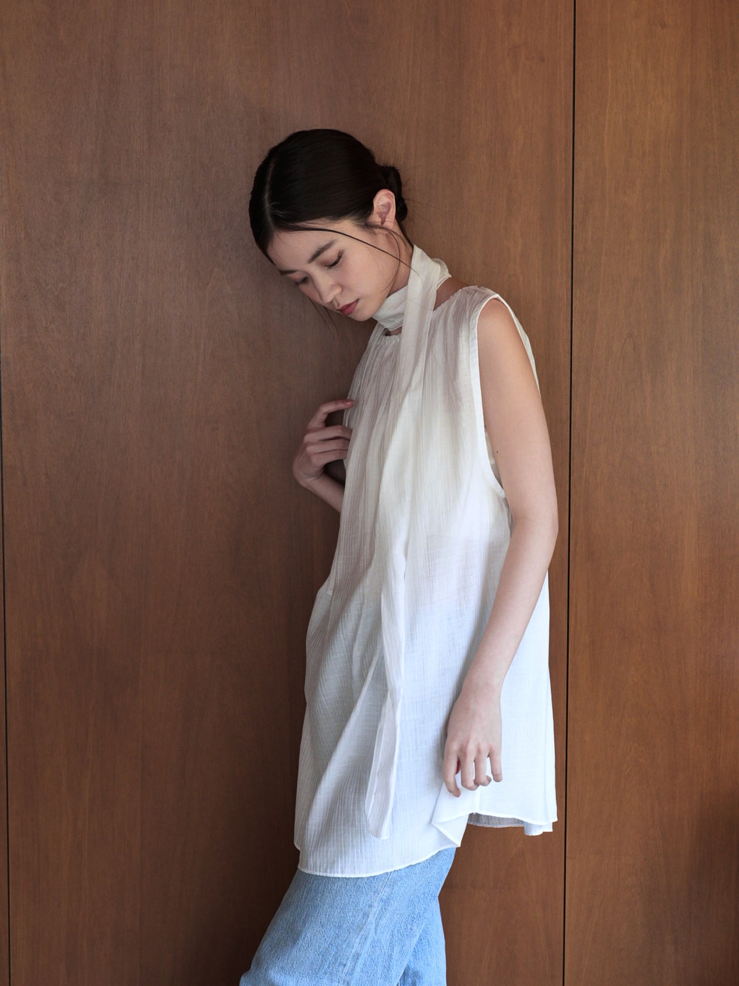 scarf wrinkle one piece