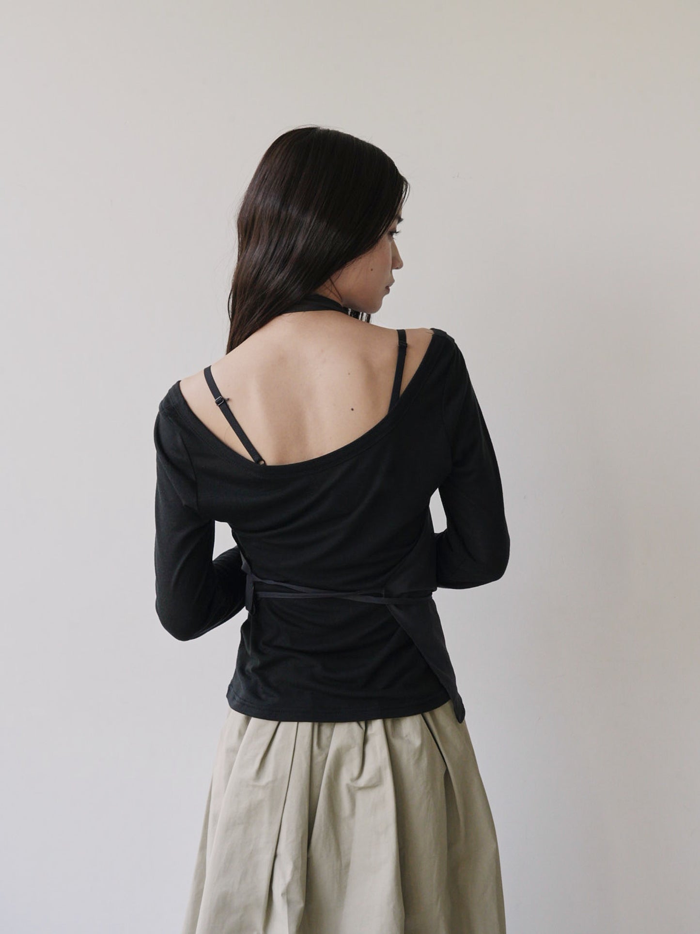 halter neck sheer blouse