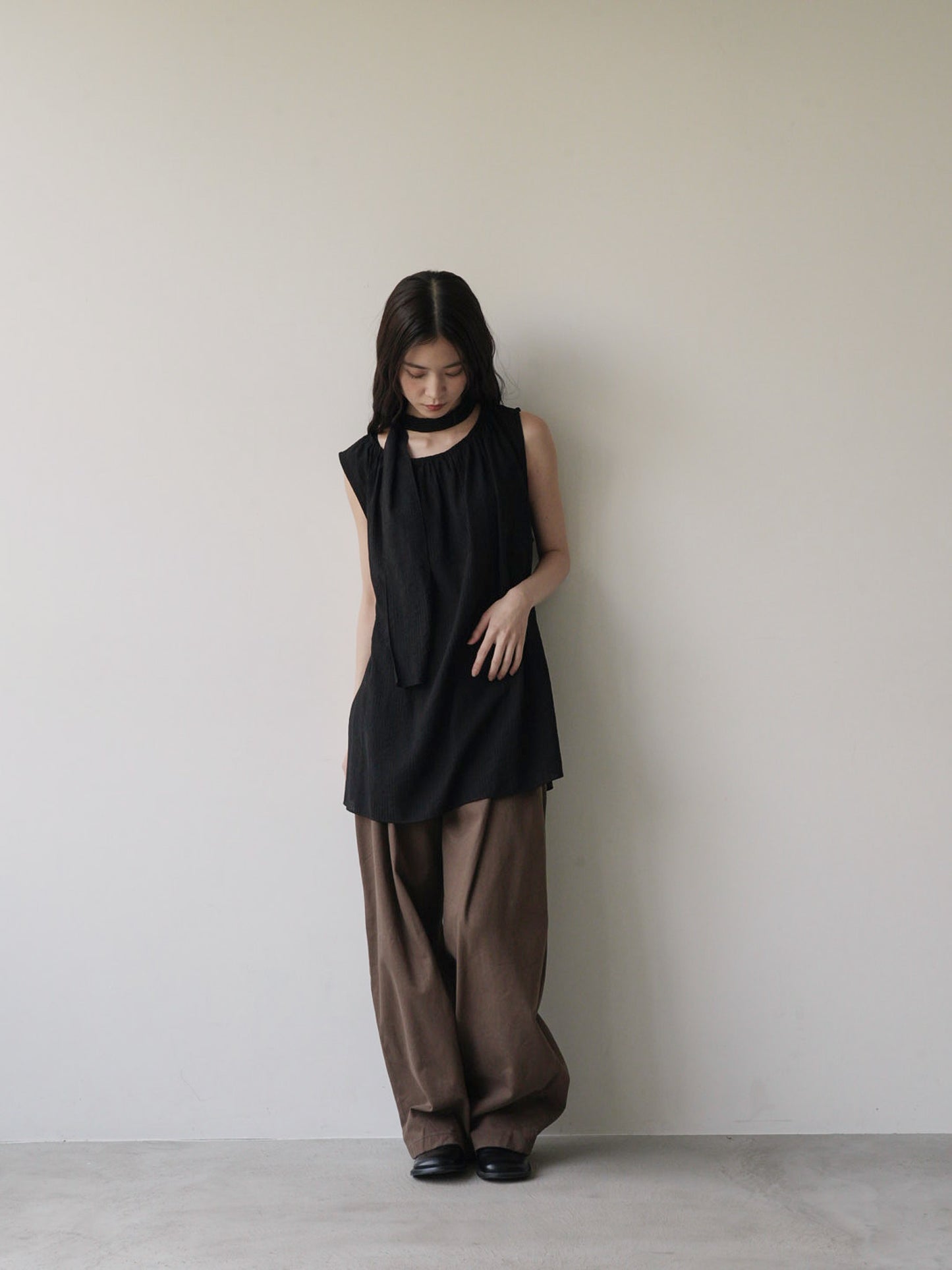 scarf wrinkle one piece