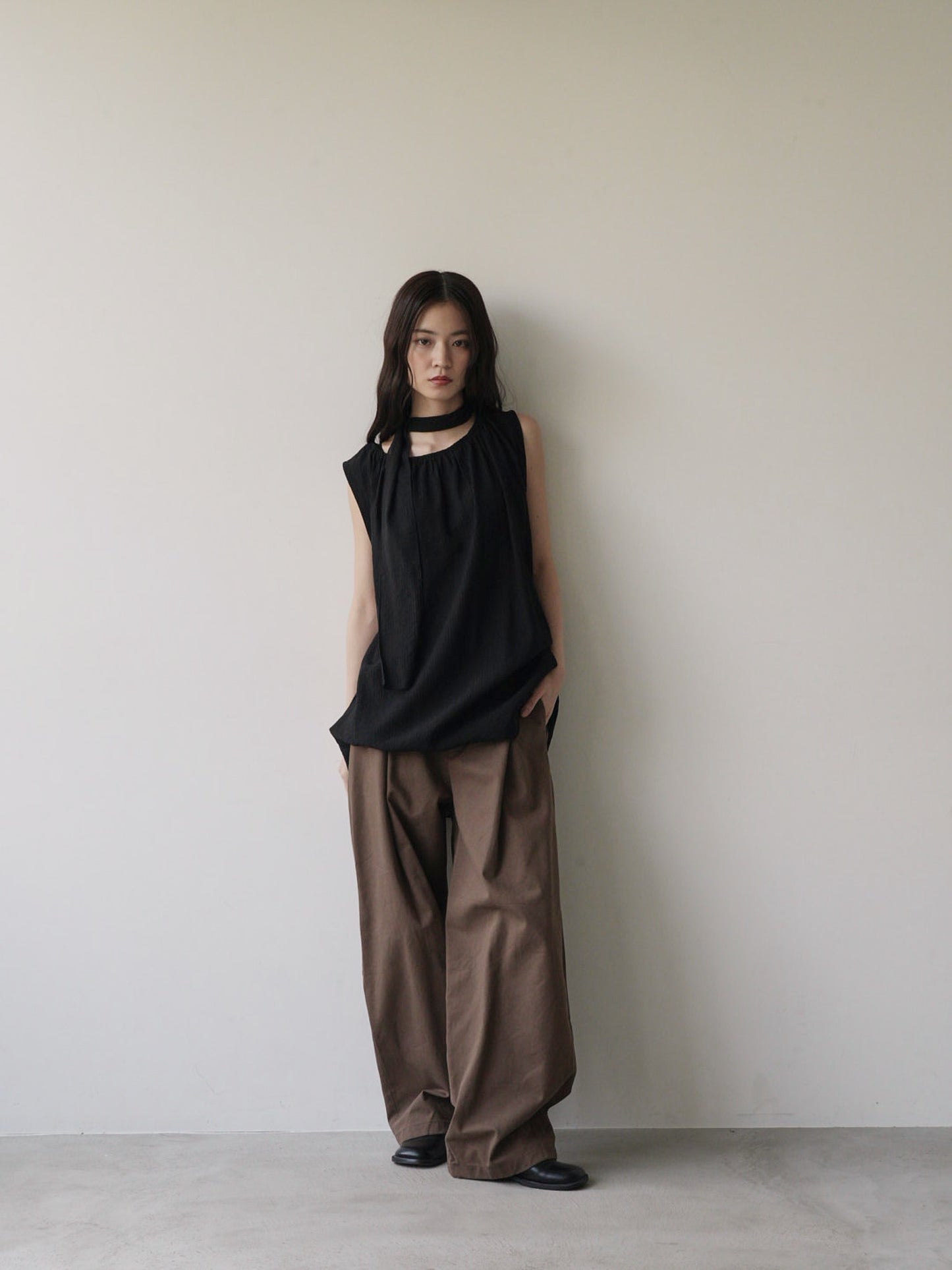 scarf wrinkle one piece