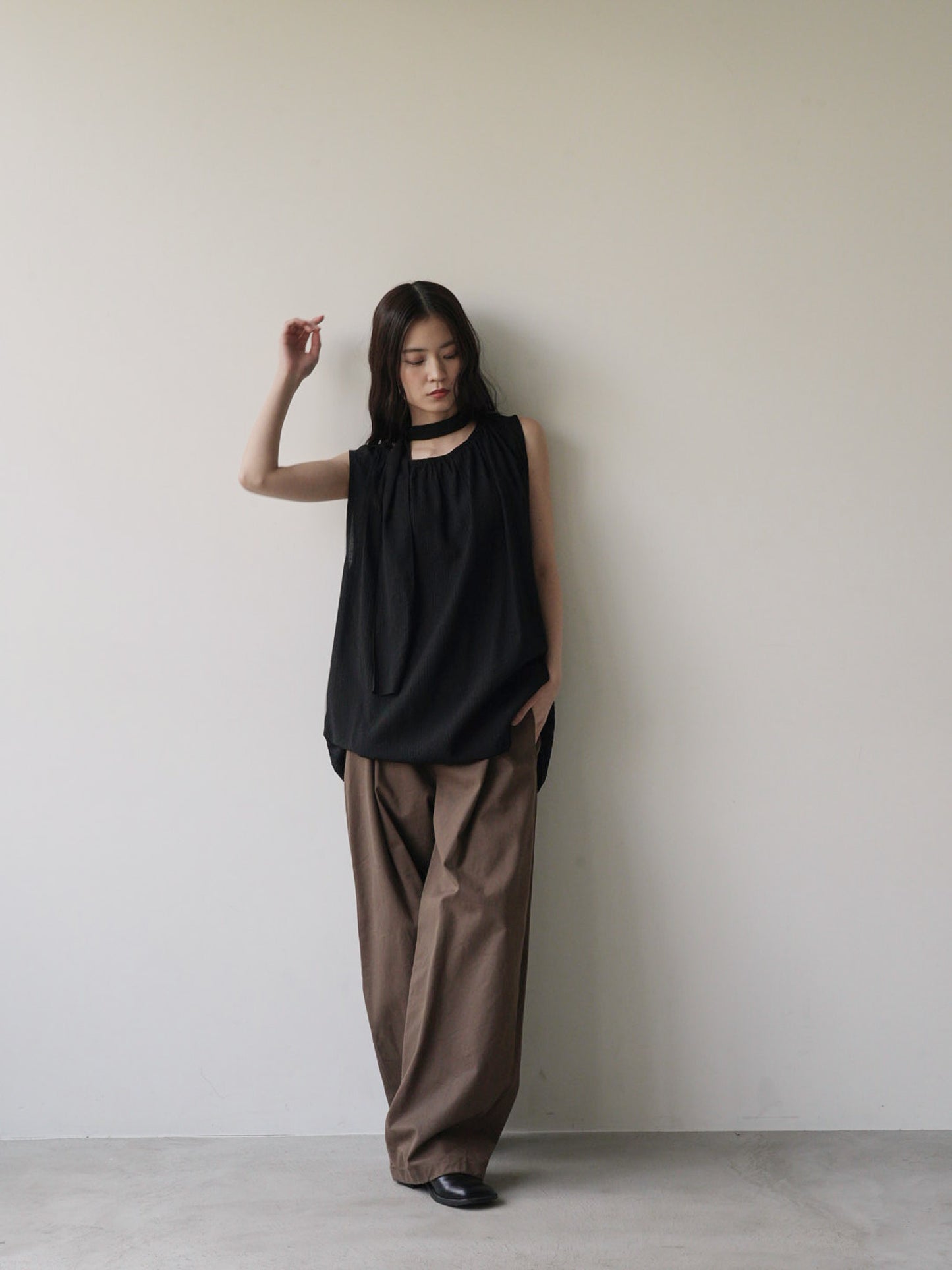 scarf wrinkle one piece