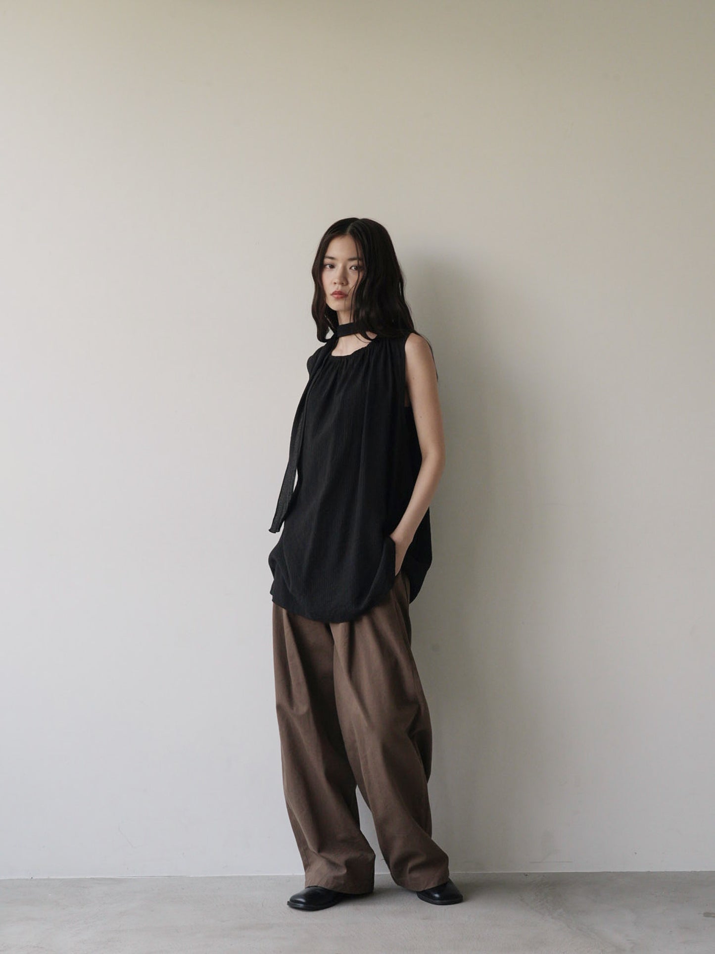 scarf wrinkle one piece