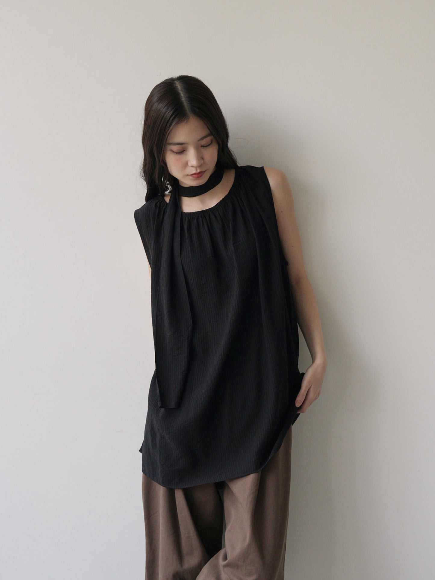 scarf wrinkle one piece