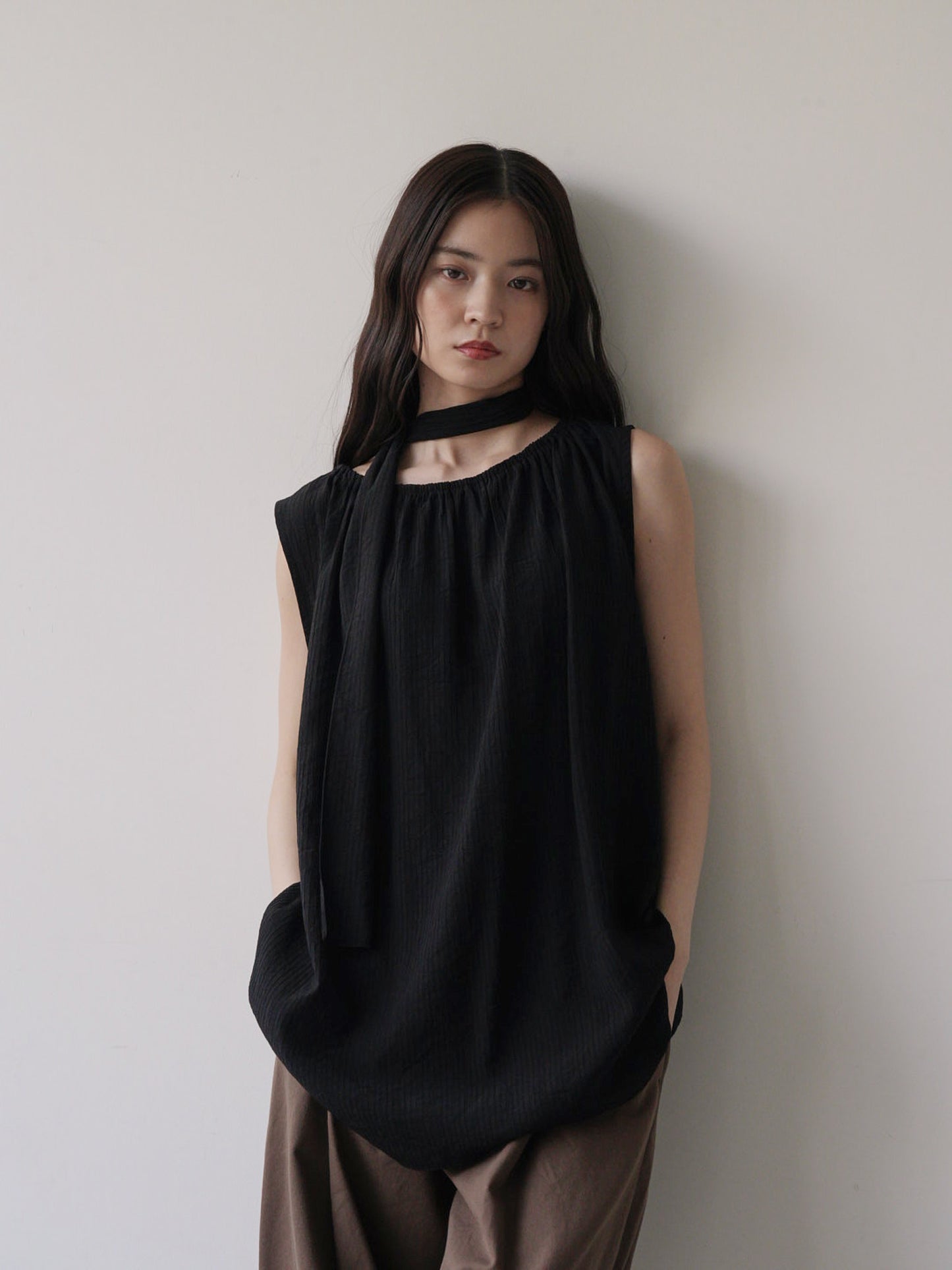 scarf wrinkle one piece