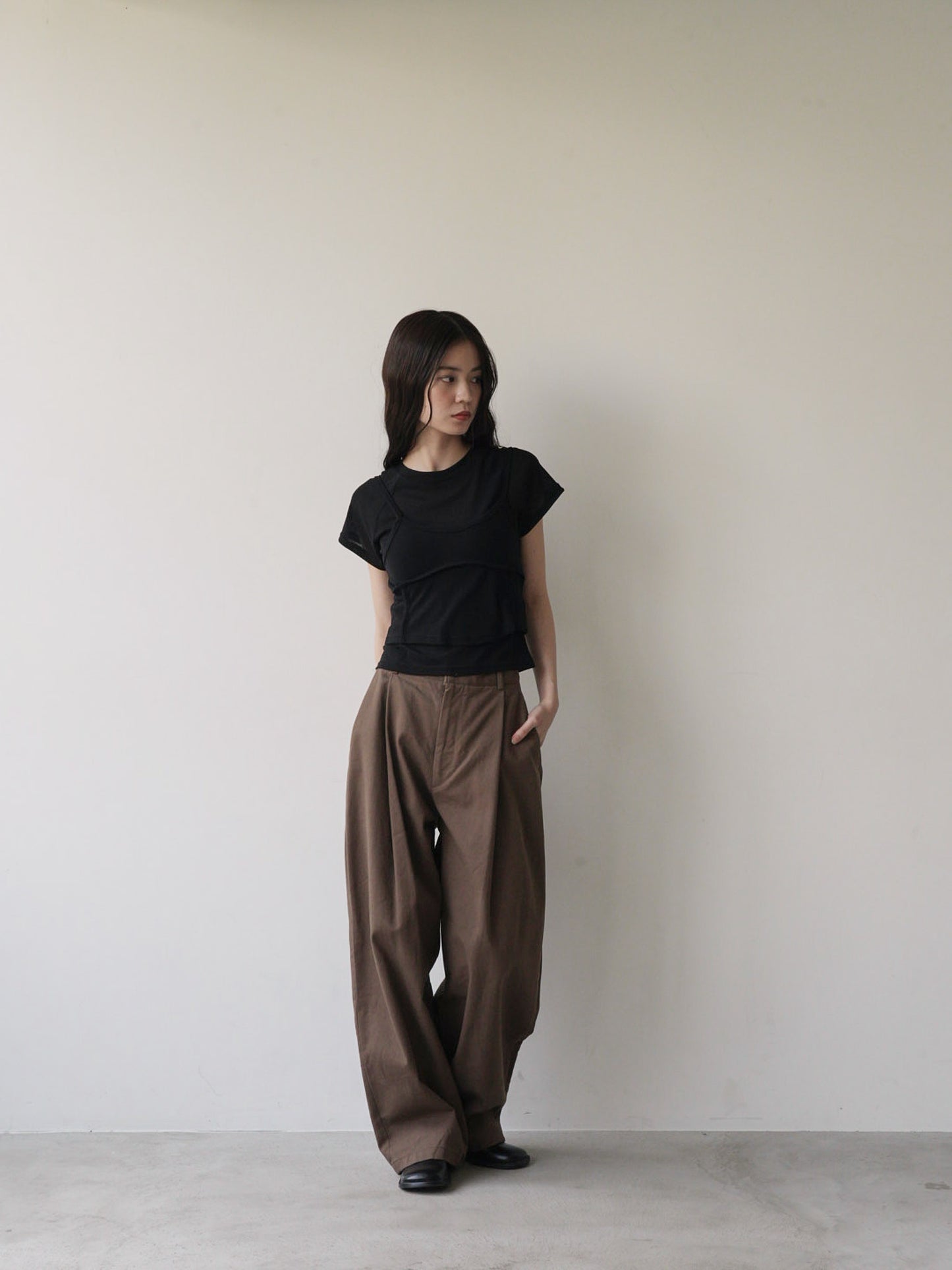 mesh camisole tee