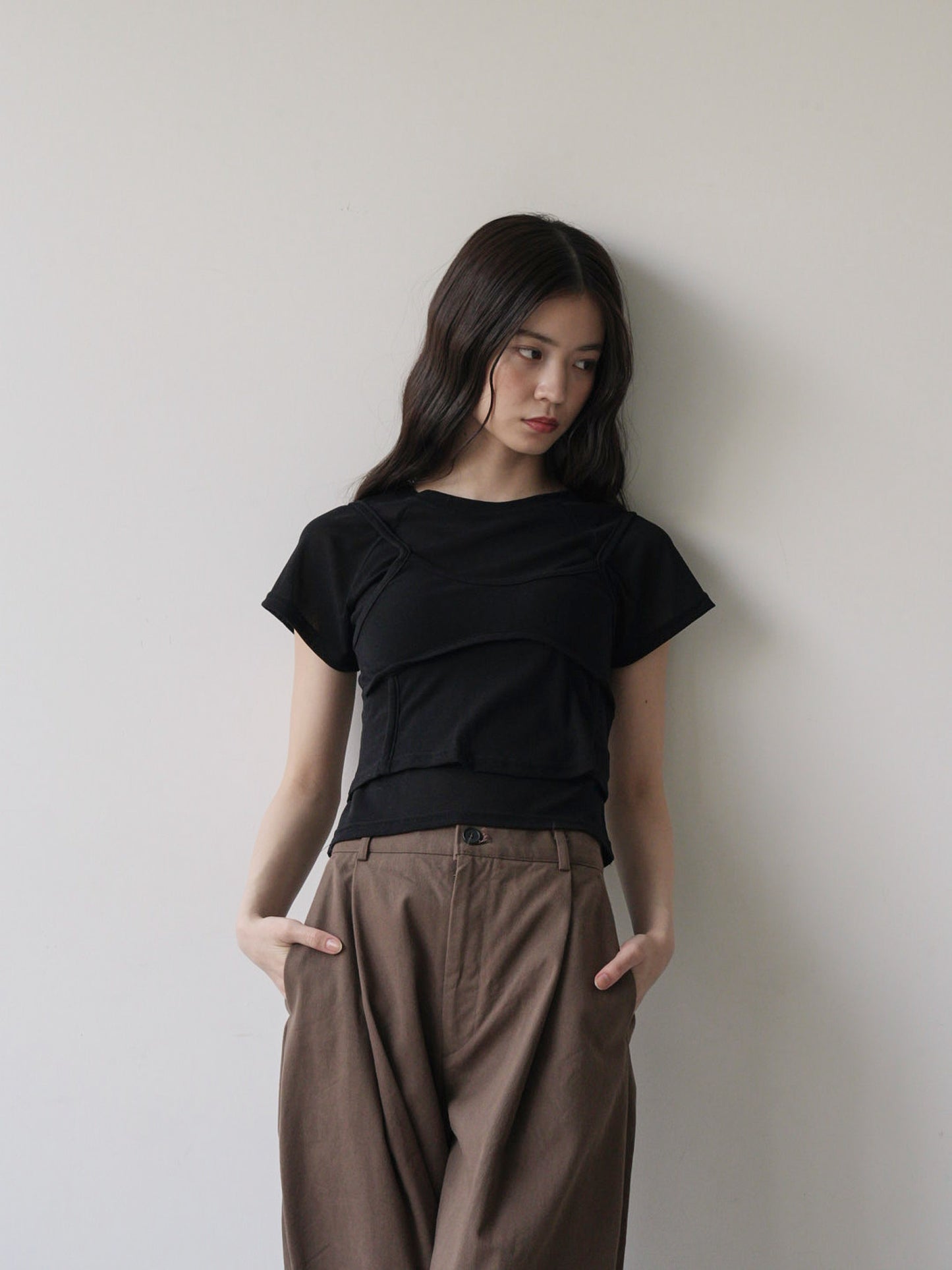 mesh camisole tee