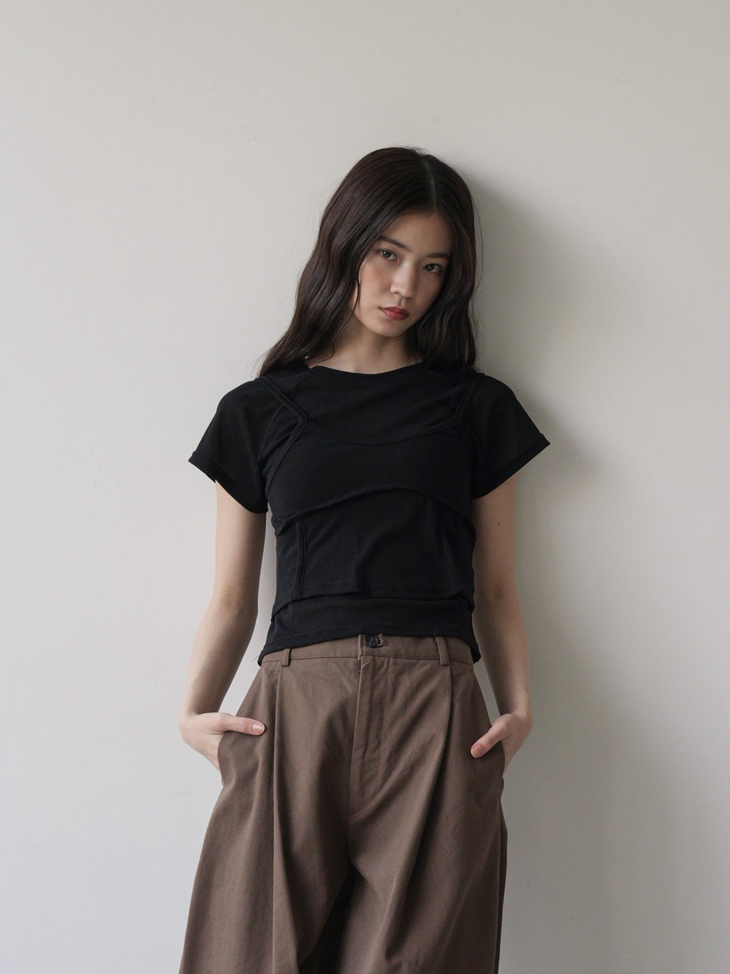 mesh camisole tee