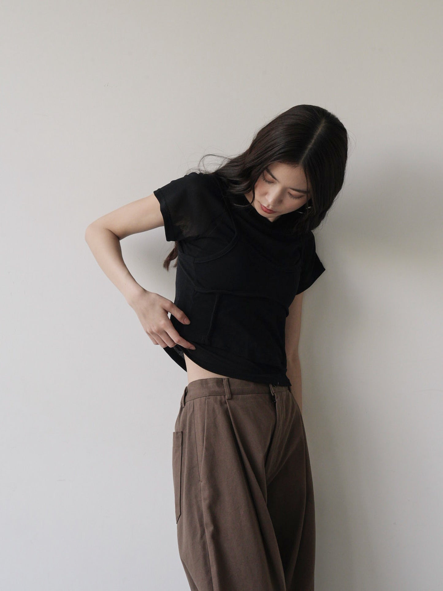 mesh camisole tee