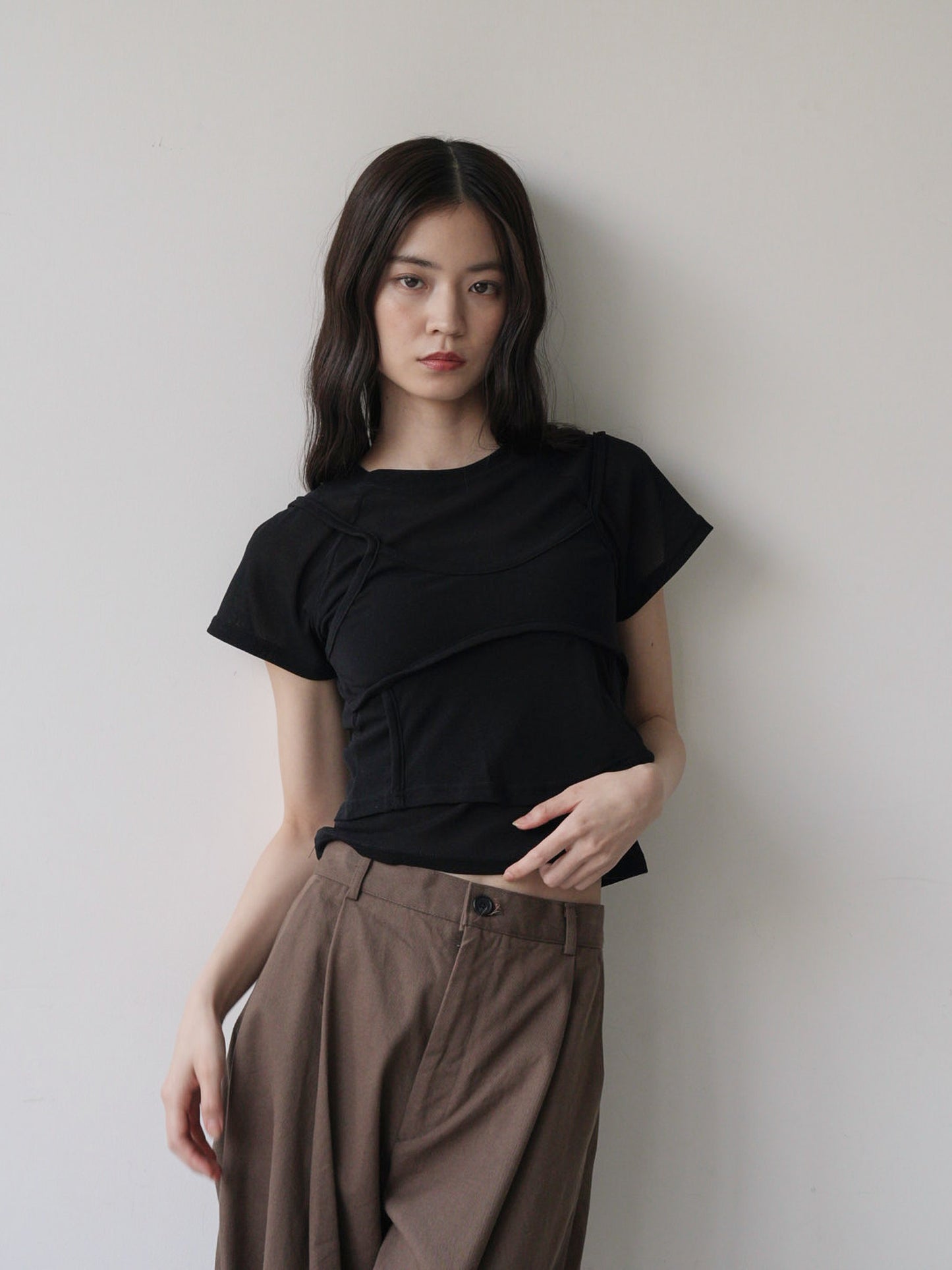 mesh camisole tee