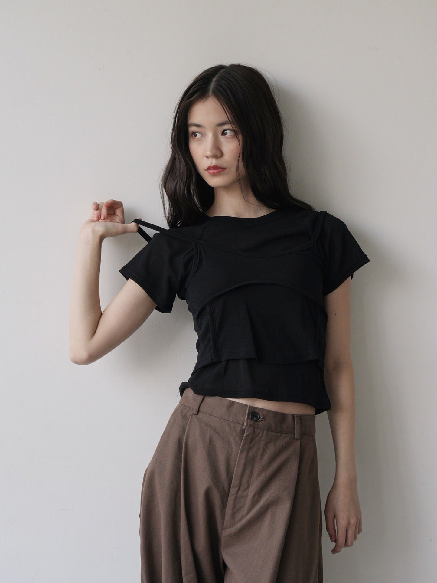 mesh camisole tee