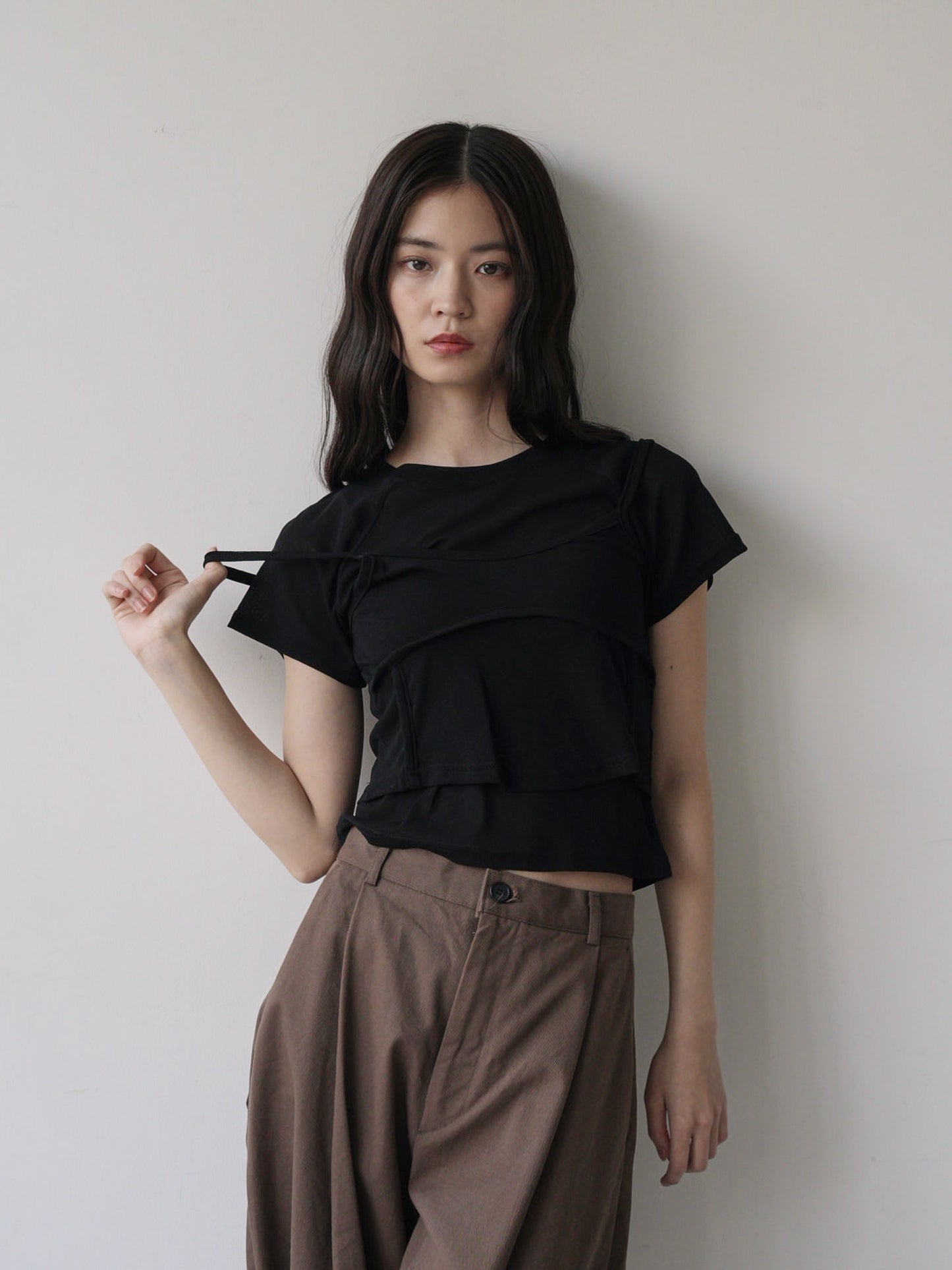 mesh camisole tee