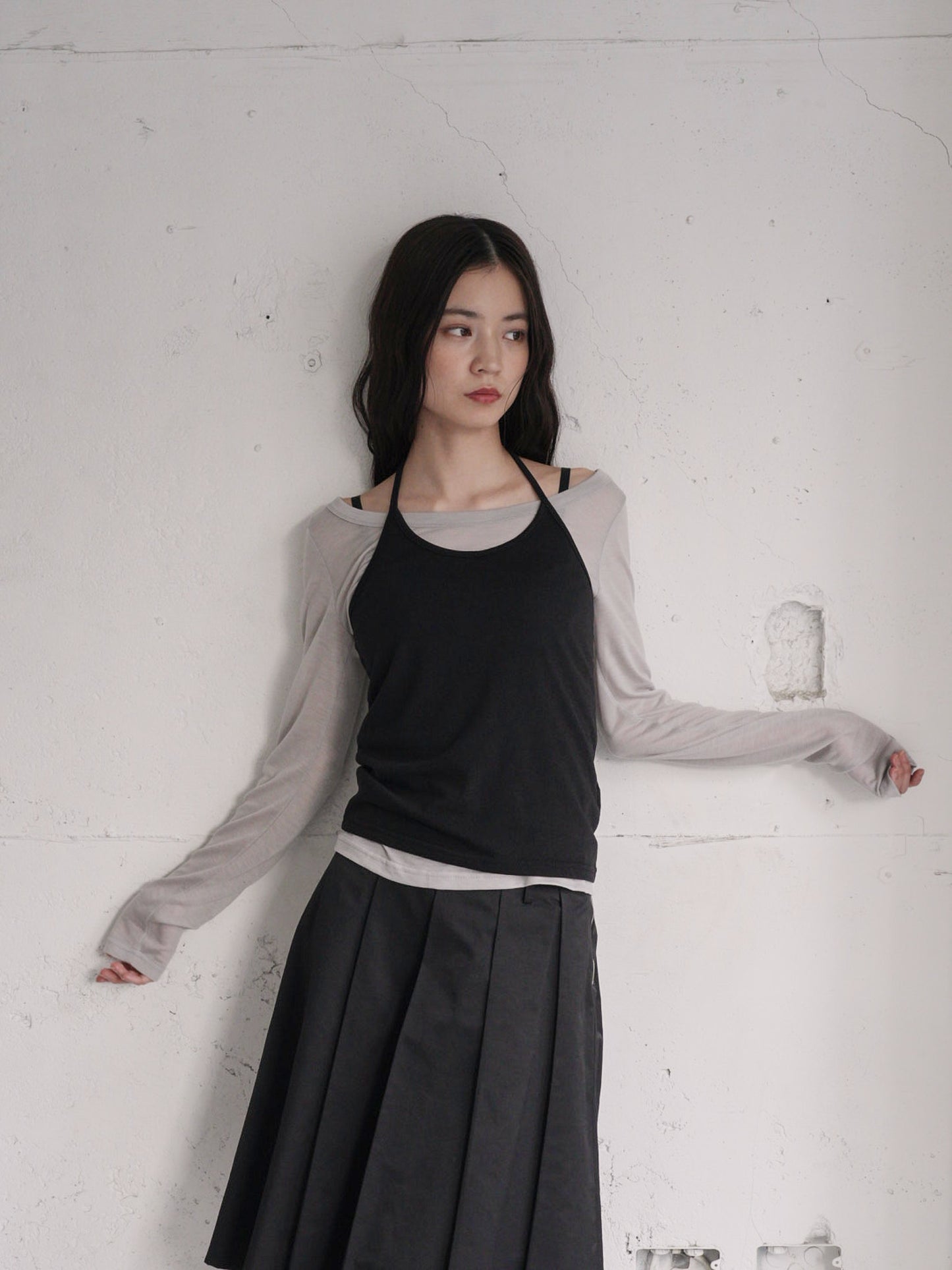 halter layered set tops