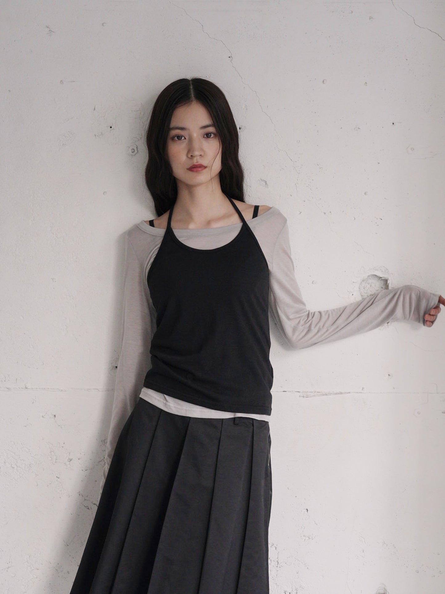 halter layered set tops
