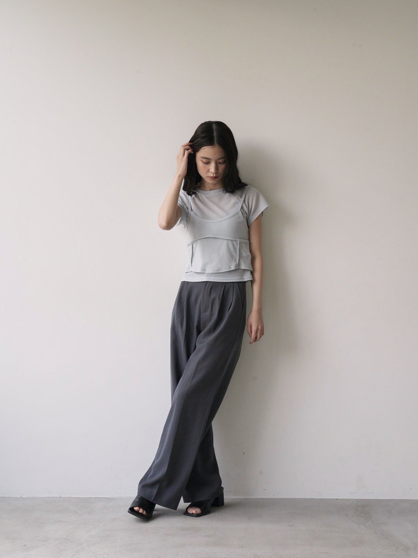 mesh camisole tee