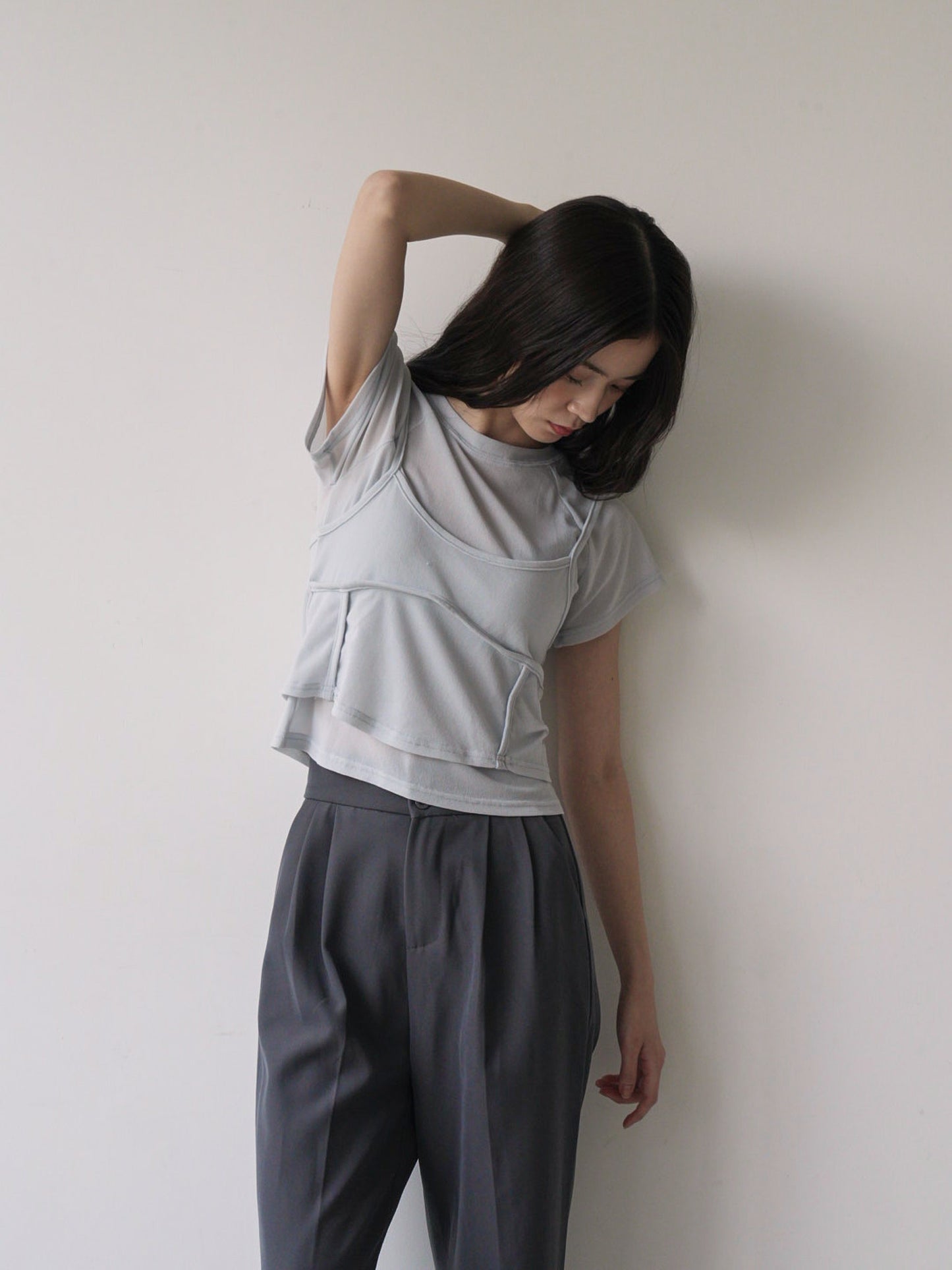 mesh camisole tee
