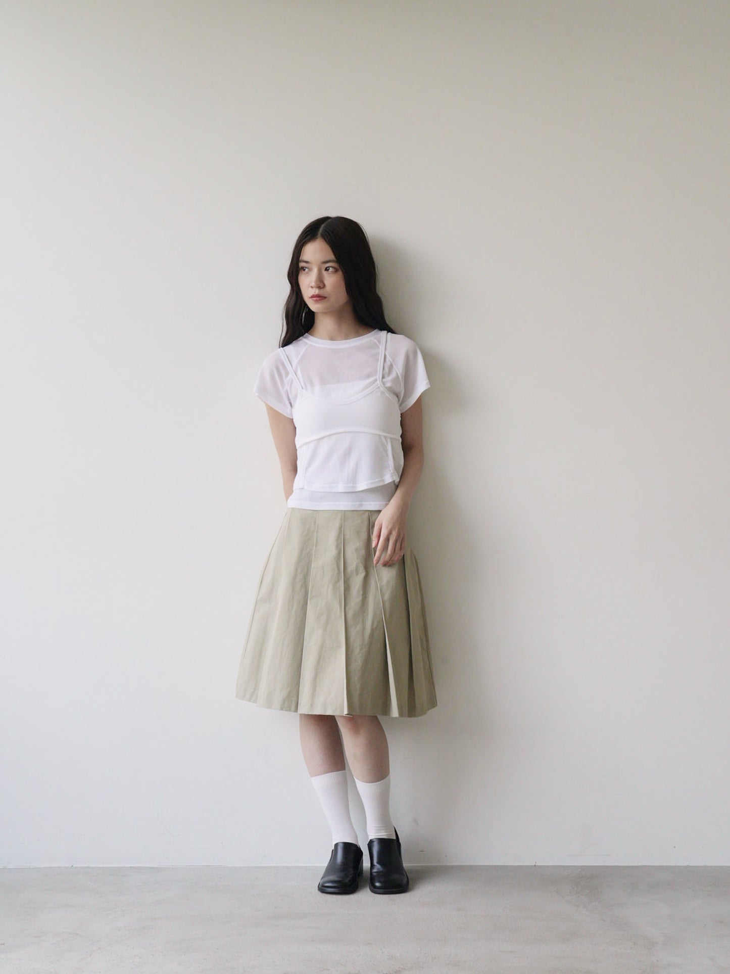 mesh camisole tee