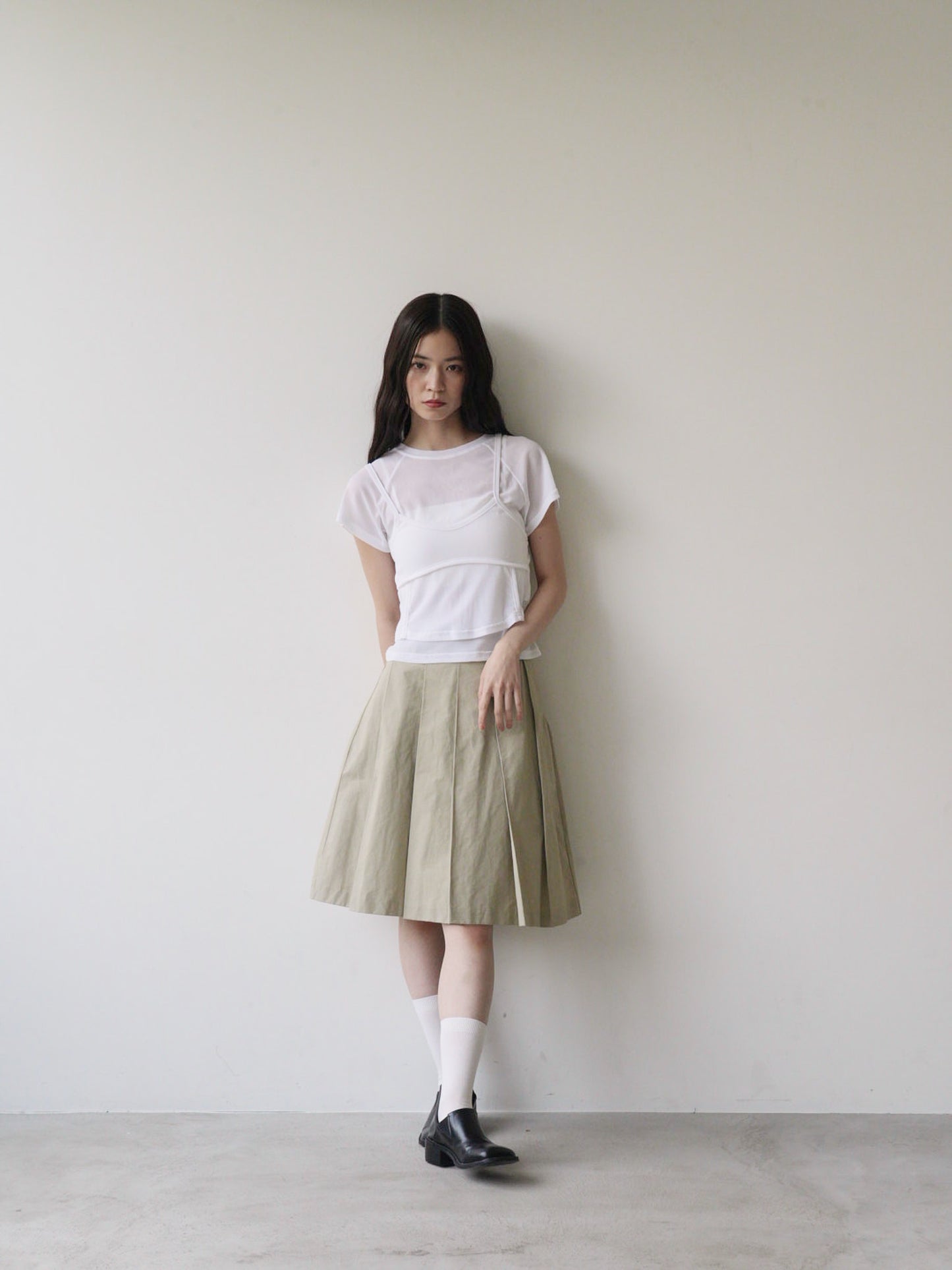 mesh camisole tee