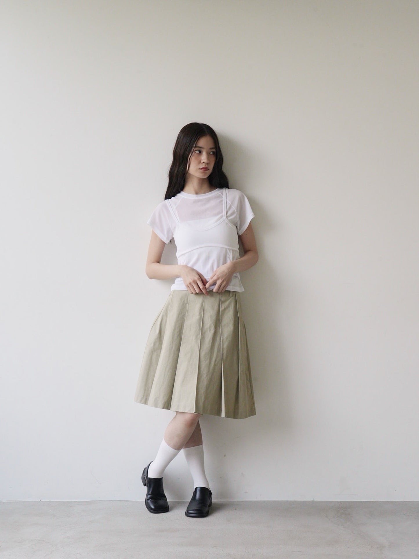 mesh camisole tee