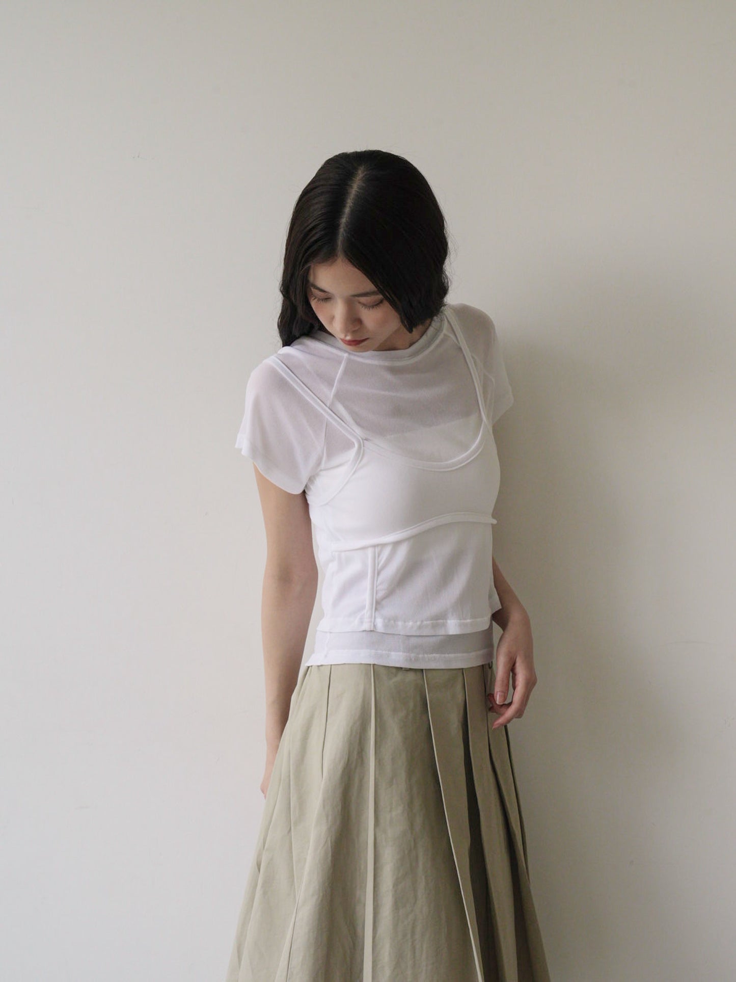mesh camisole tee