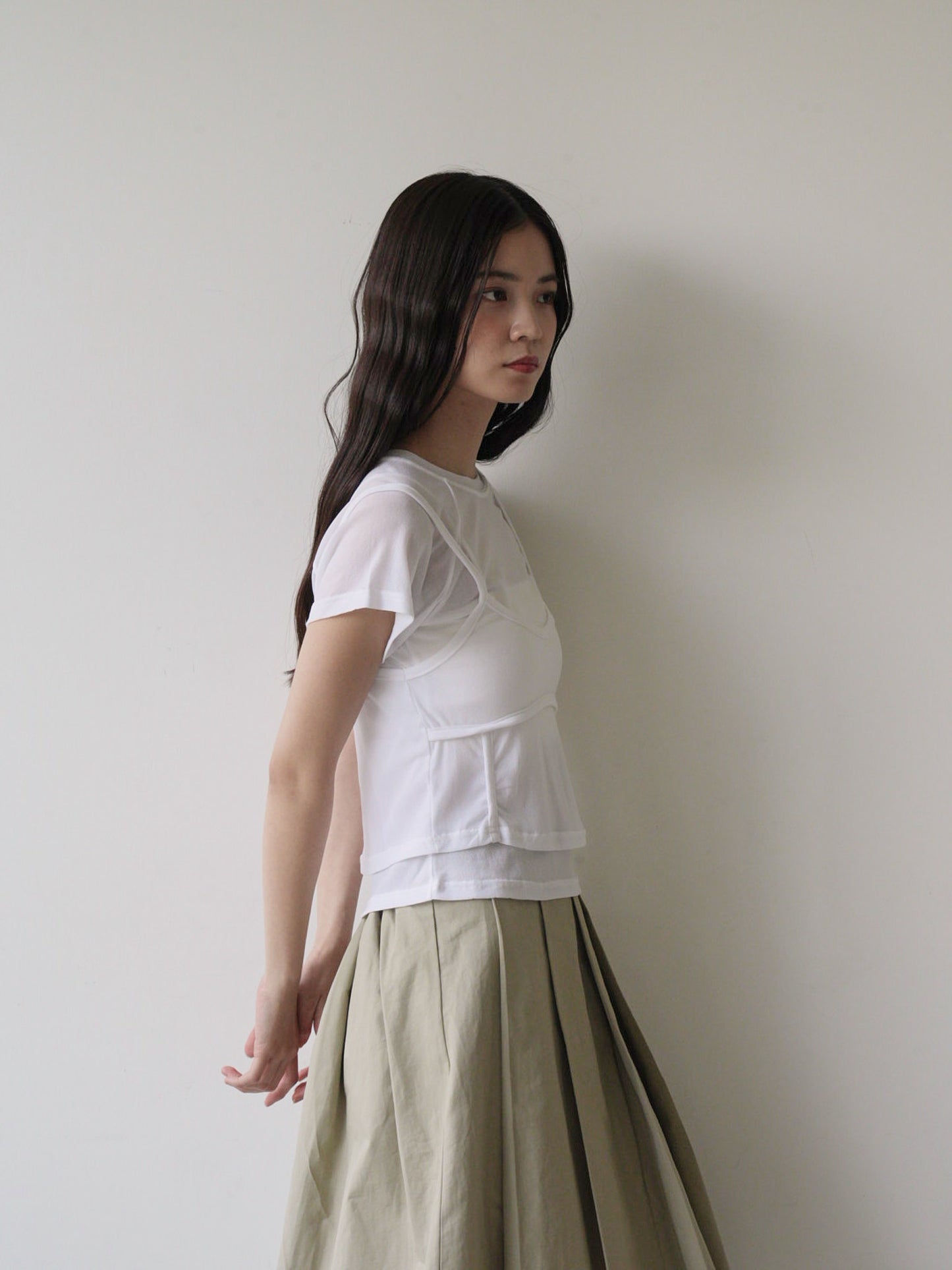 mesh camisole tee