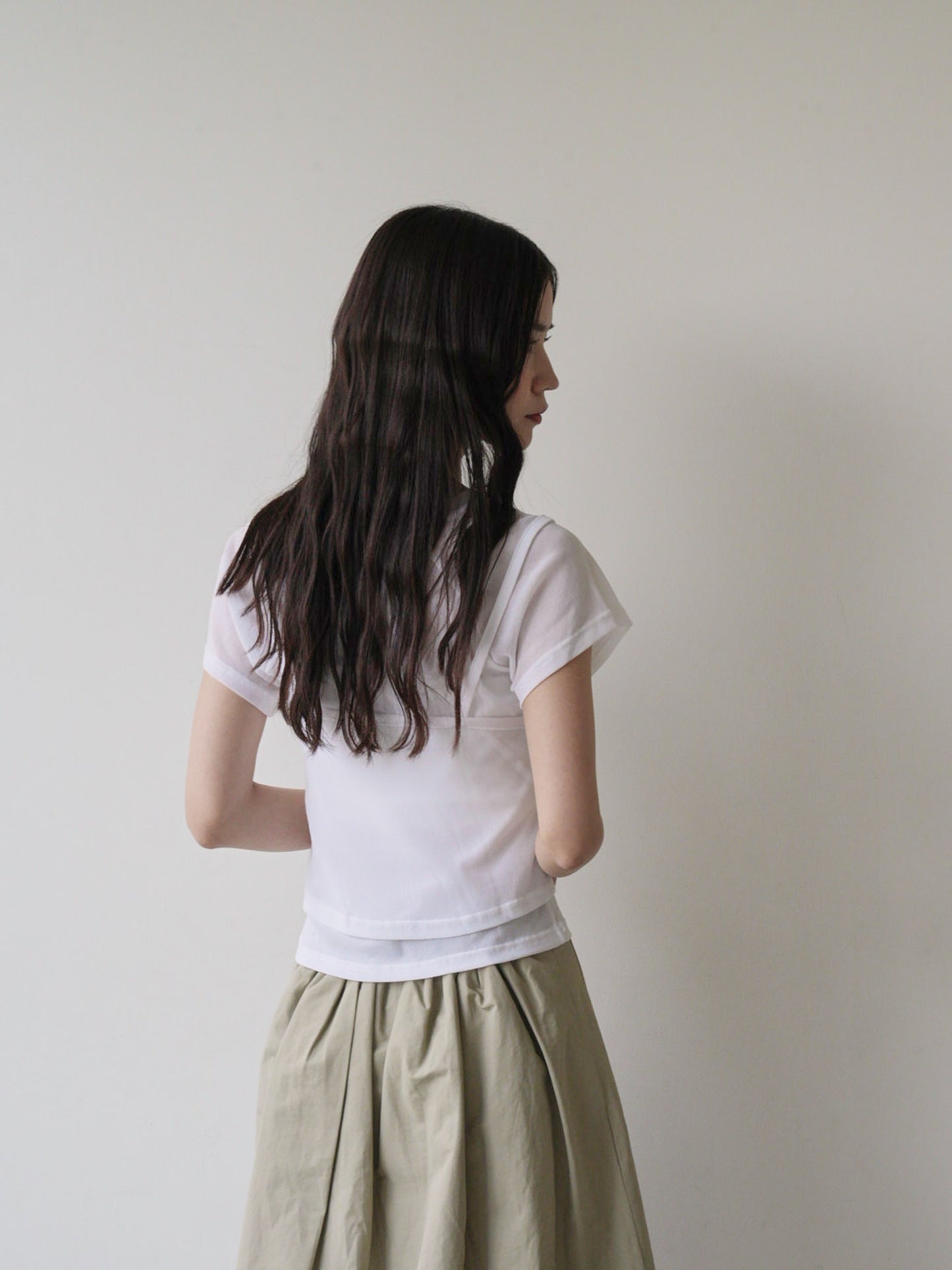 mesh camisole tee