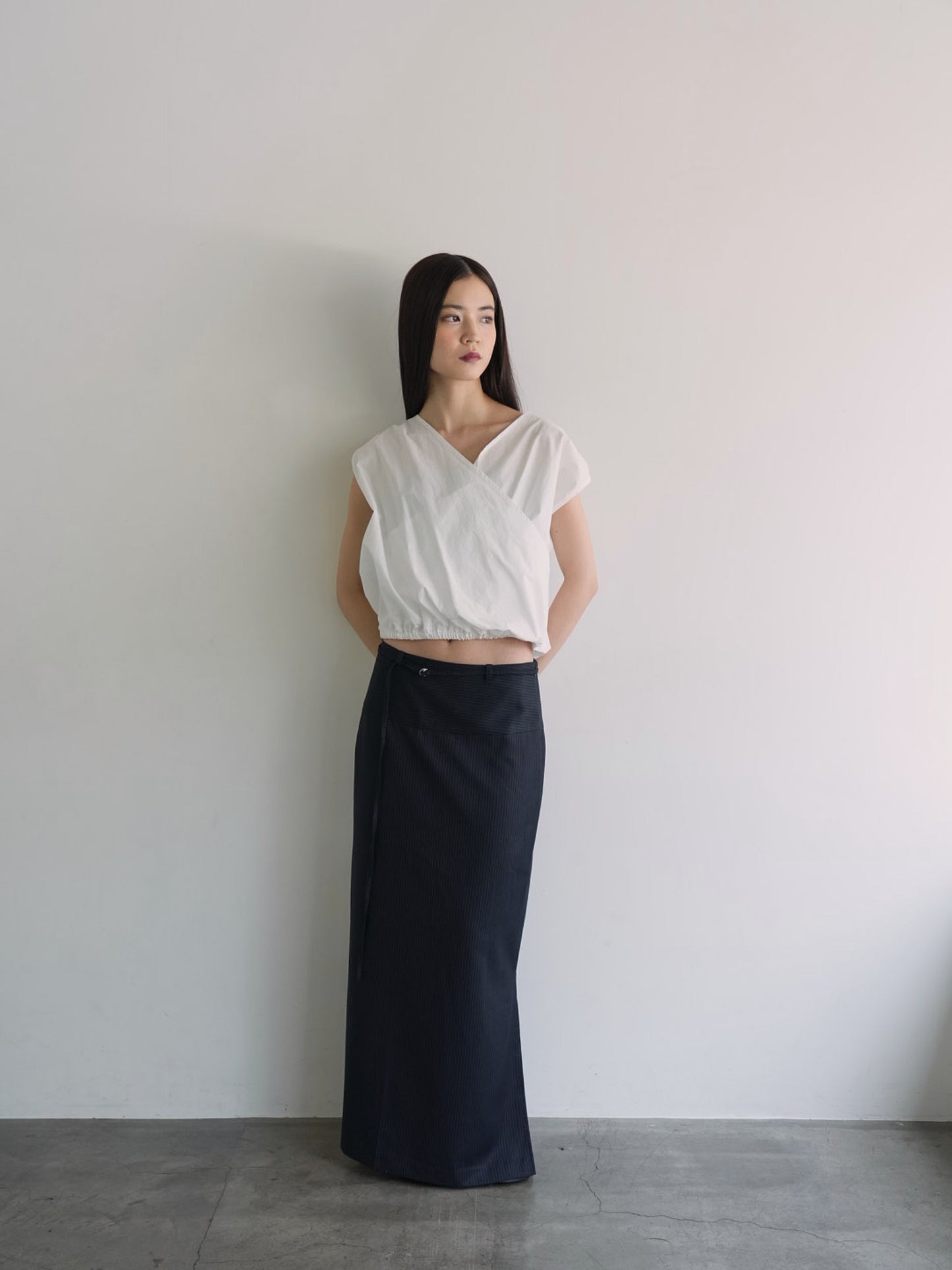 stripe maxi skirt