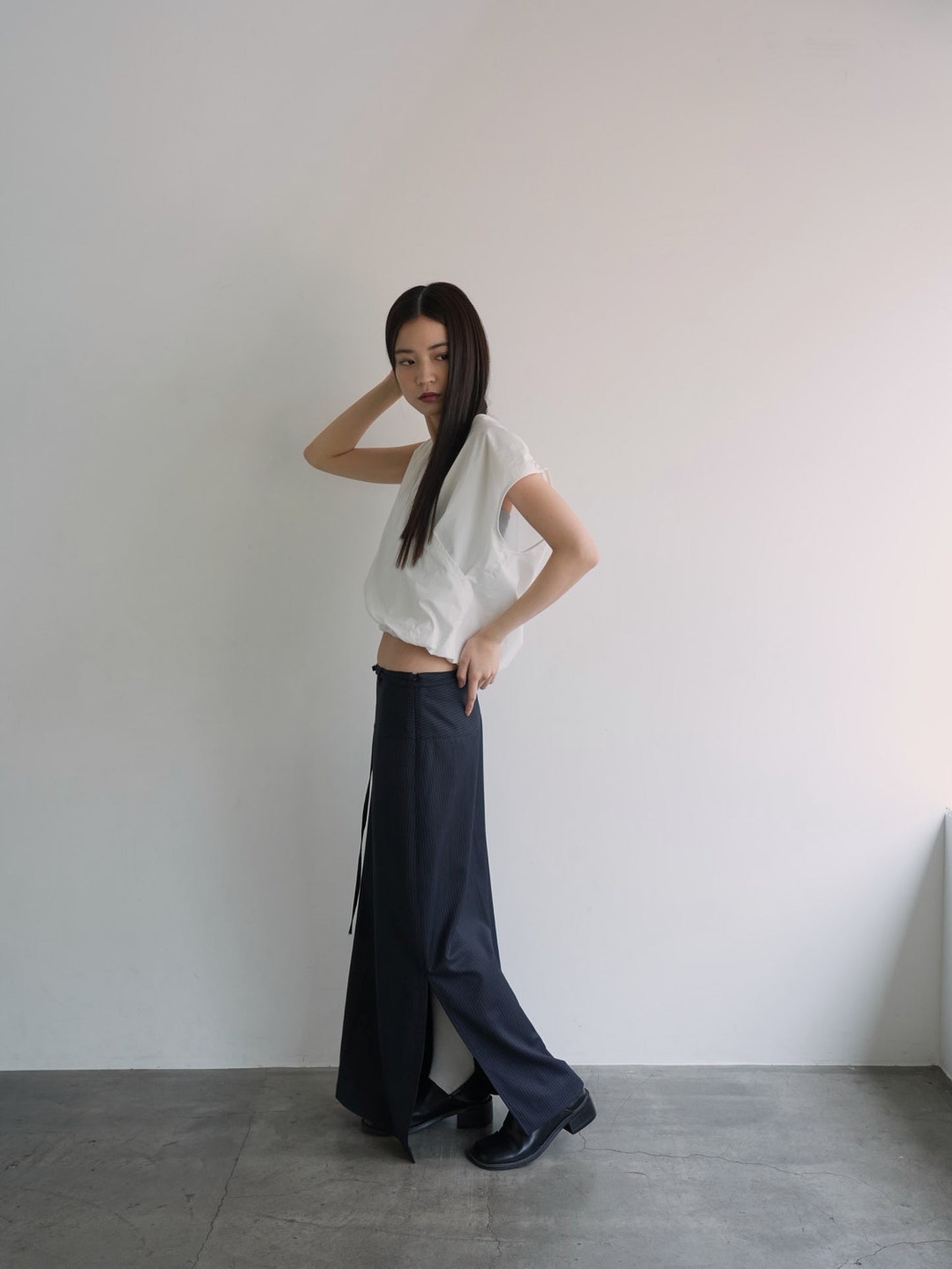 stripe maxi skirt