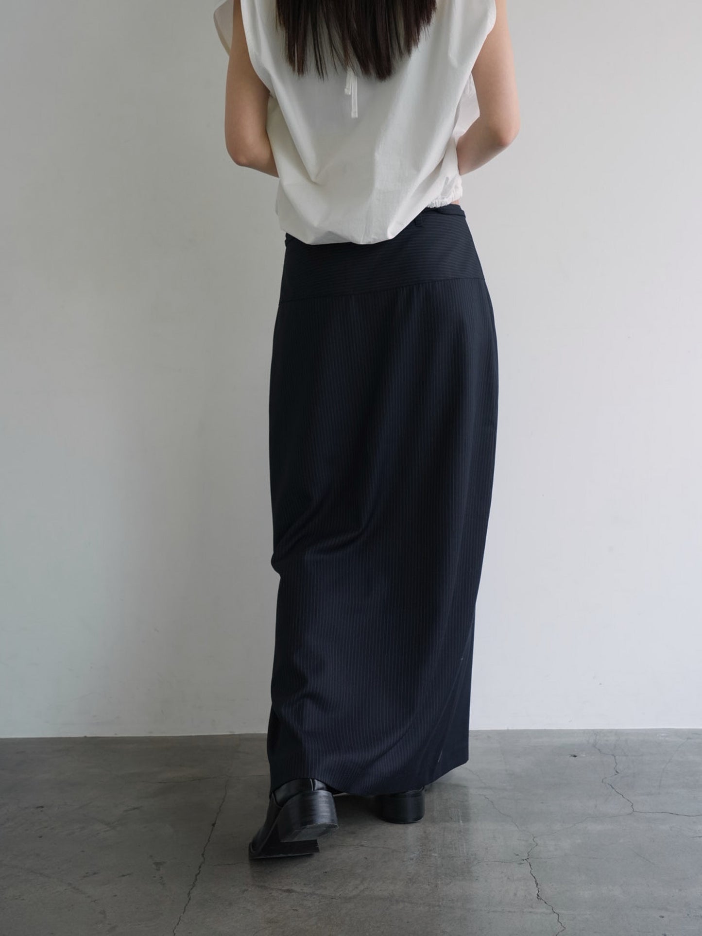 stripe maxi skirt