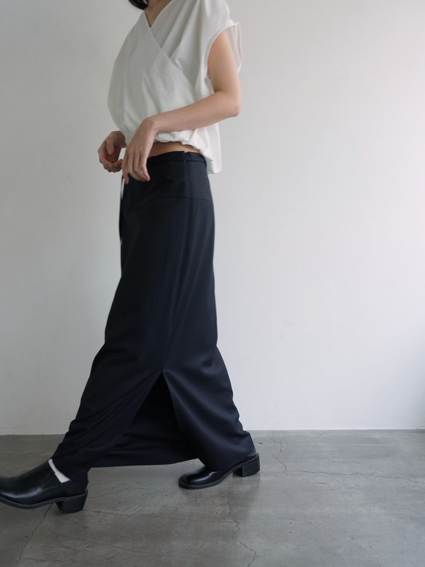stripe maxi skirt