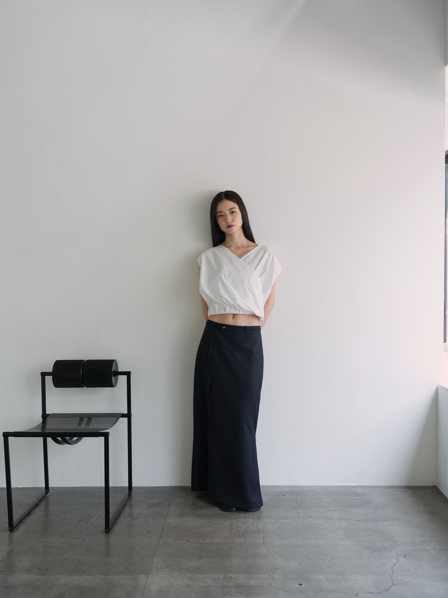 stripe maxi skirt