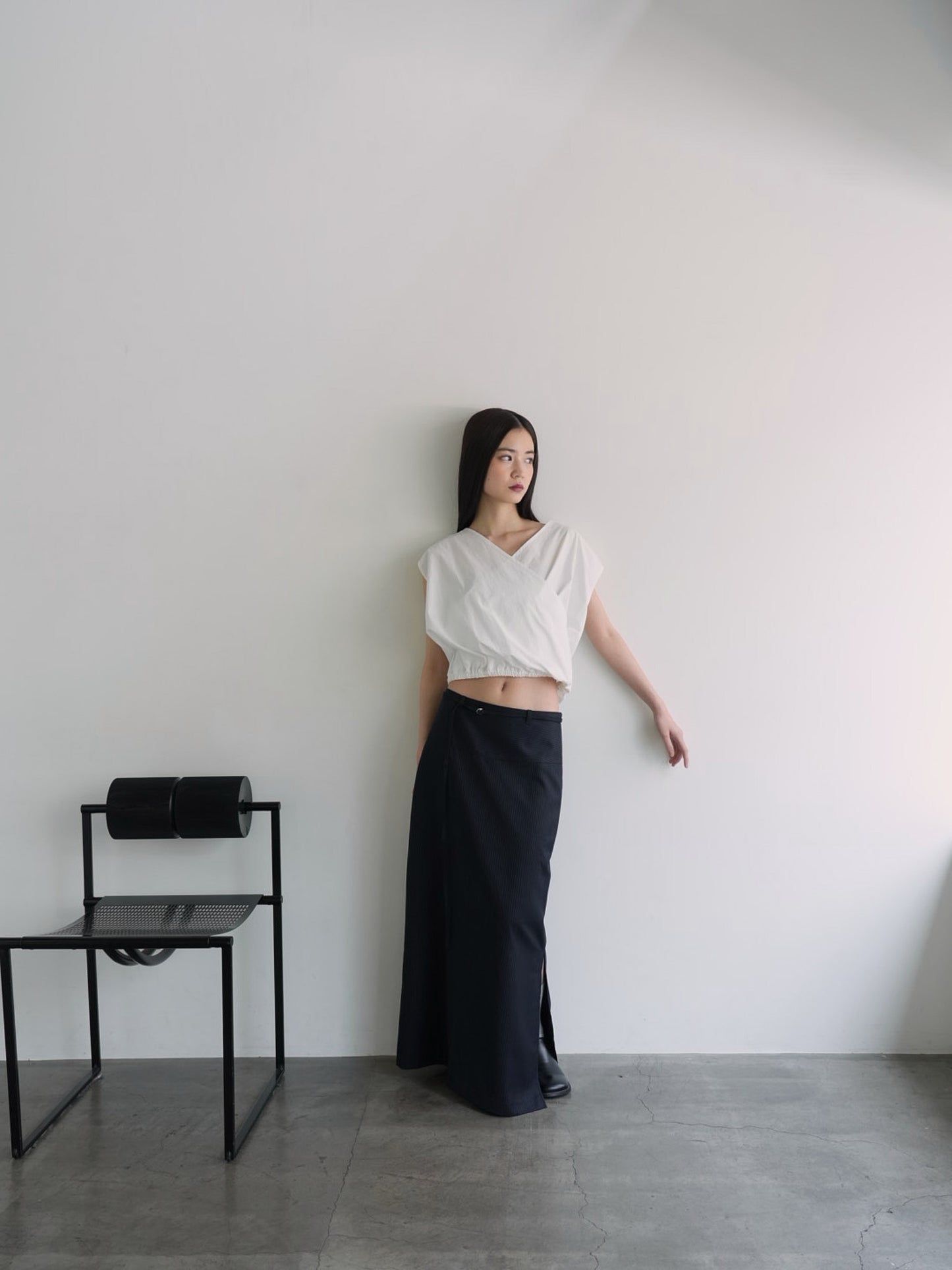 stripe maxi skirt