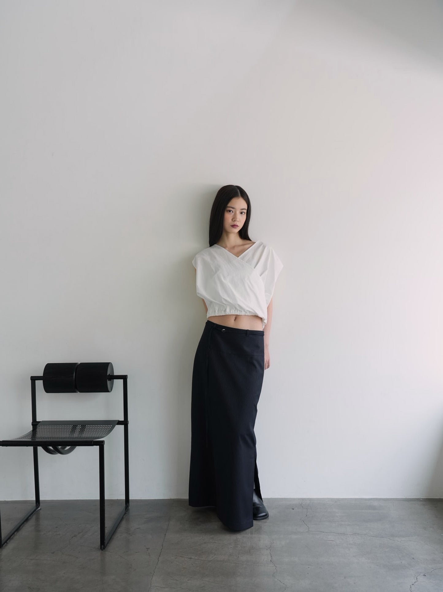 stripe maxi skirt