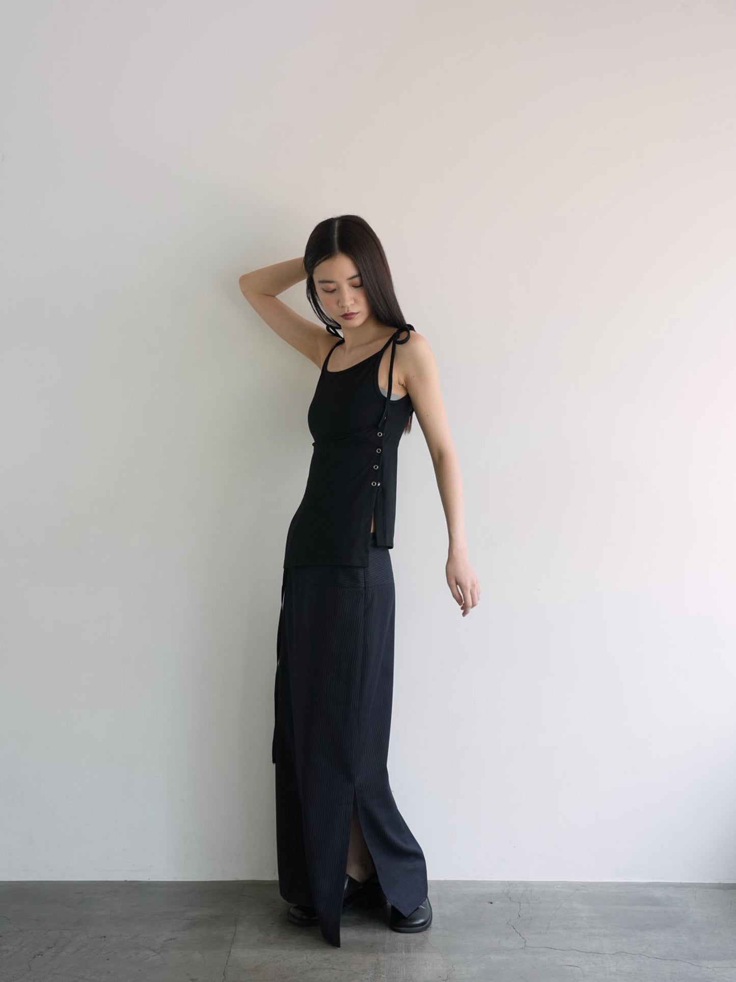 stripe maxi skirt