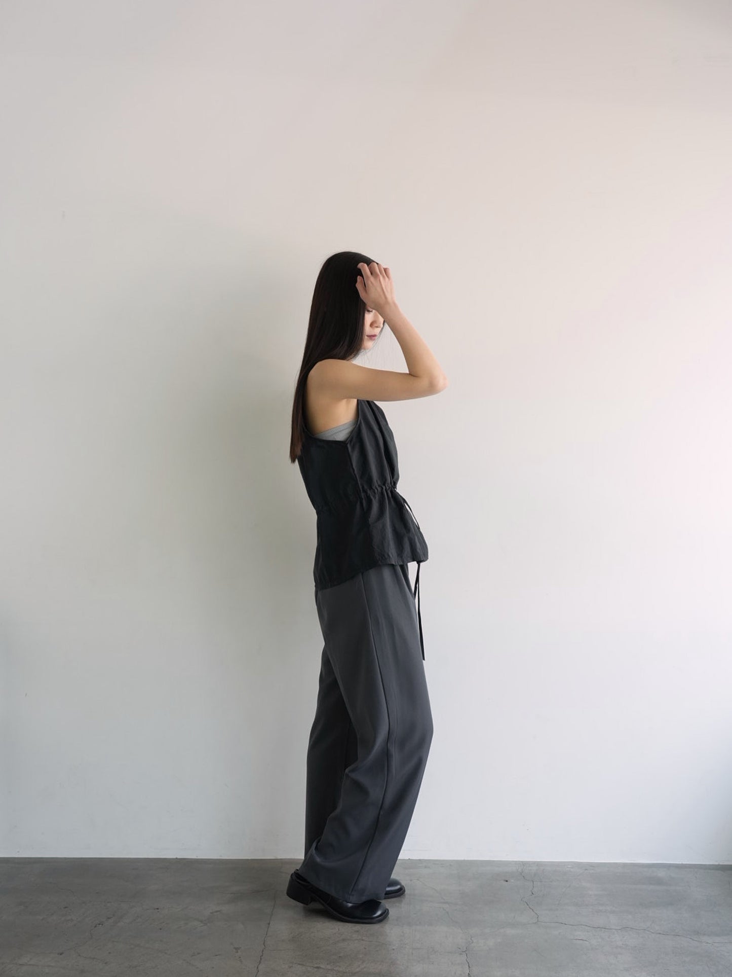 shirring nylon camisole tops